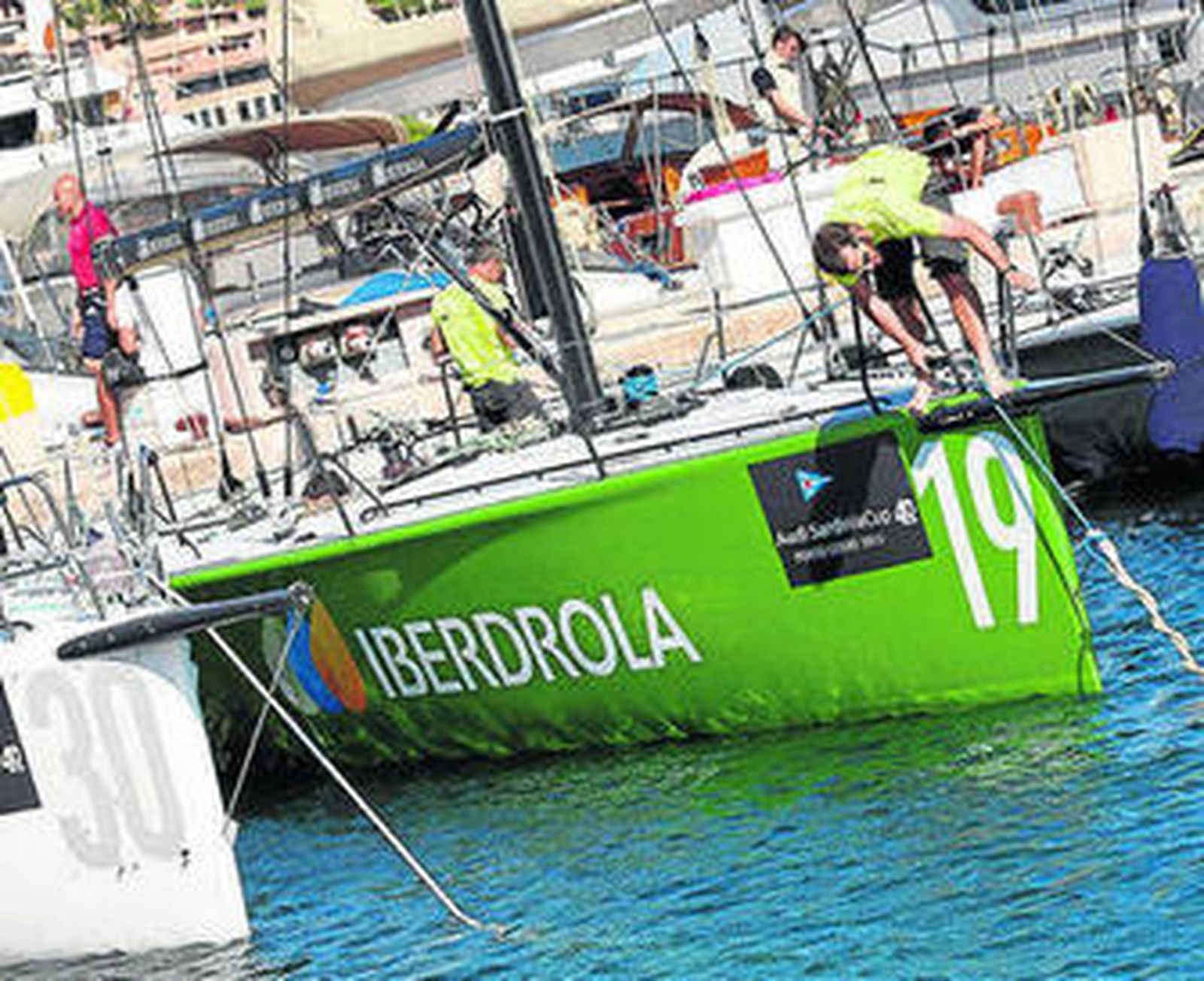 Preparativos en el 'Iberdrola' antes de entrar en competición.