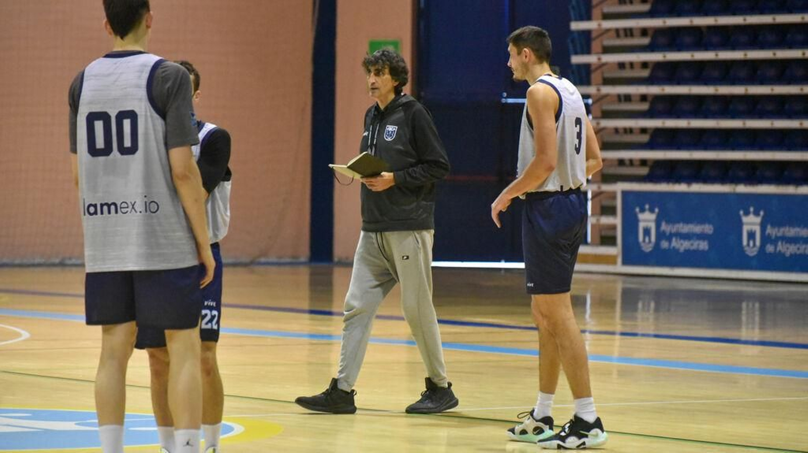 Javi Malla, durante un entrenamiento de Udea el pasado curso.
