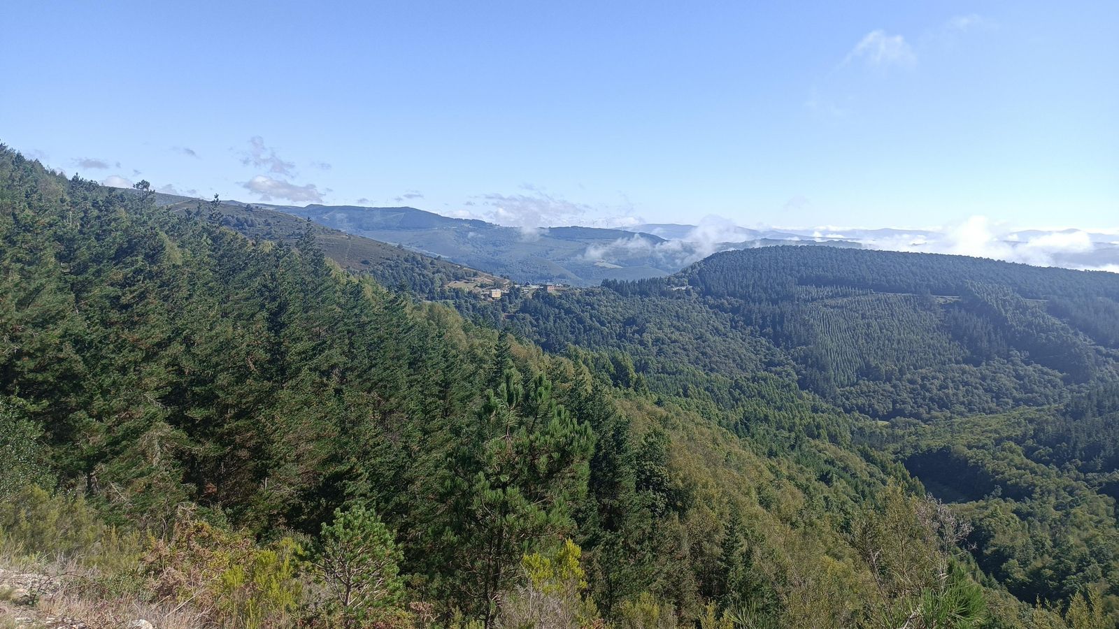El segundo tramo de la subida al Alto de Fontaneira se hace duro.