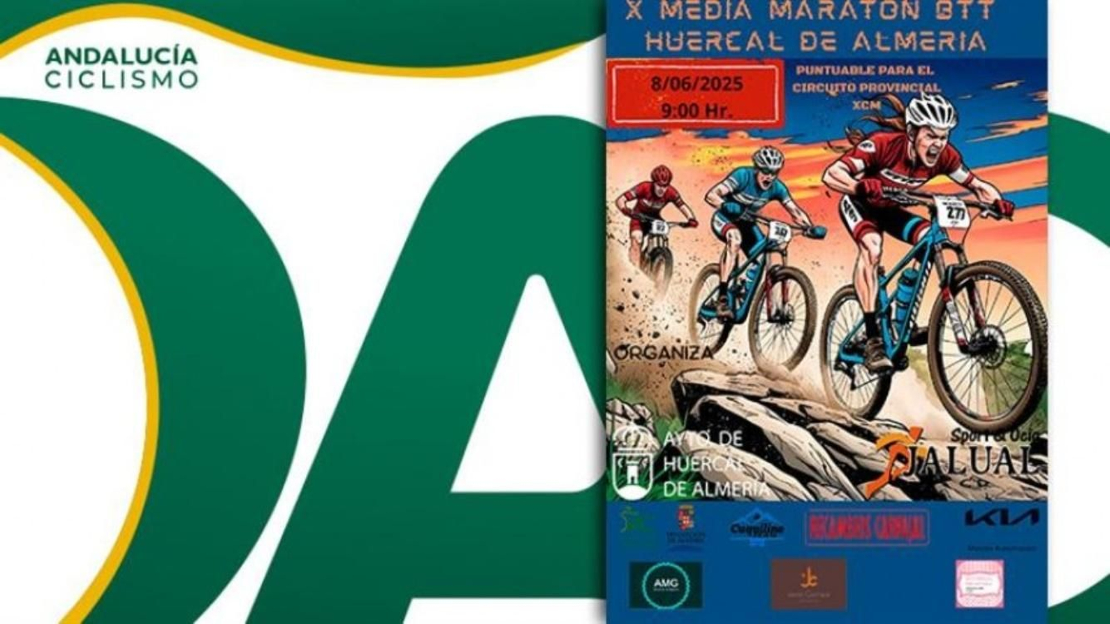 Cartel oficial de la X Media Maratón Huércal de Almería.