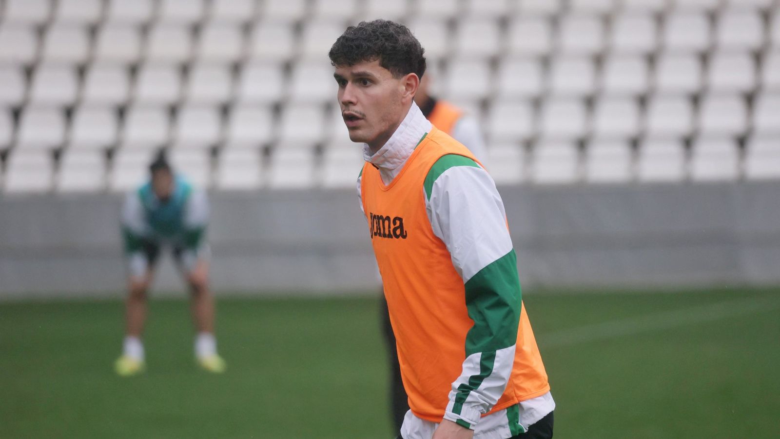 Trilli, en un entrenamiento del Córdoba CF en El Arcángel.