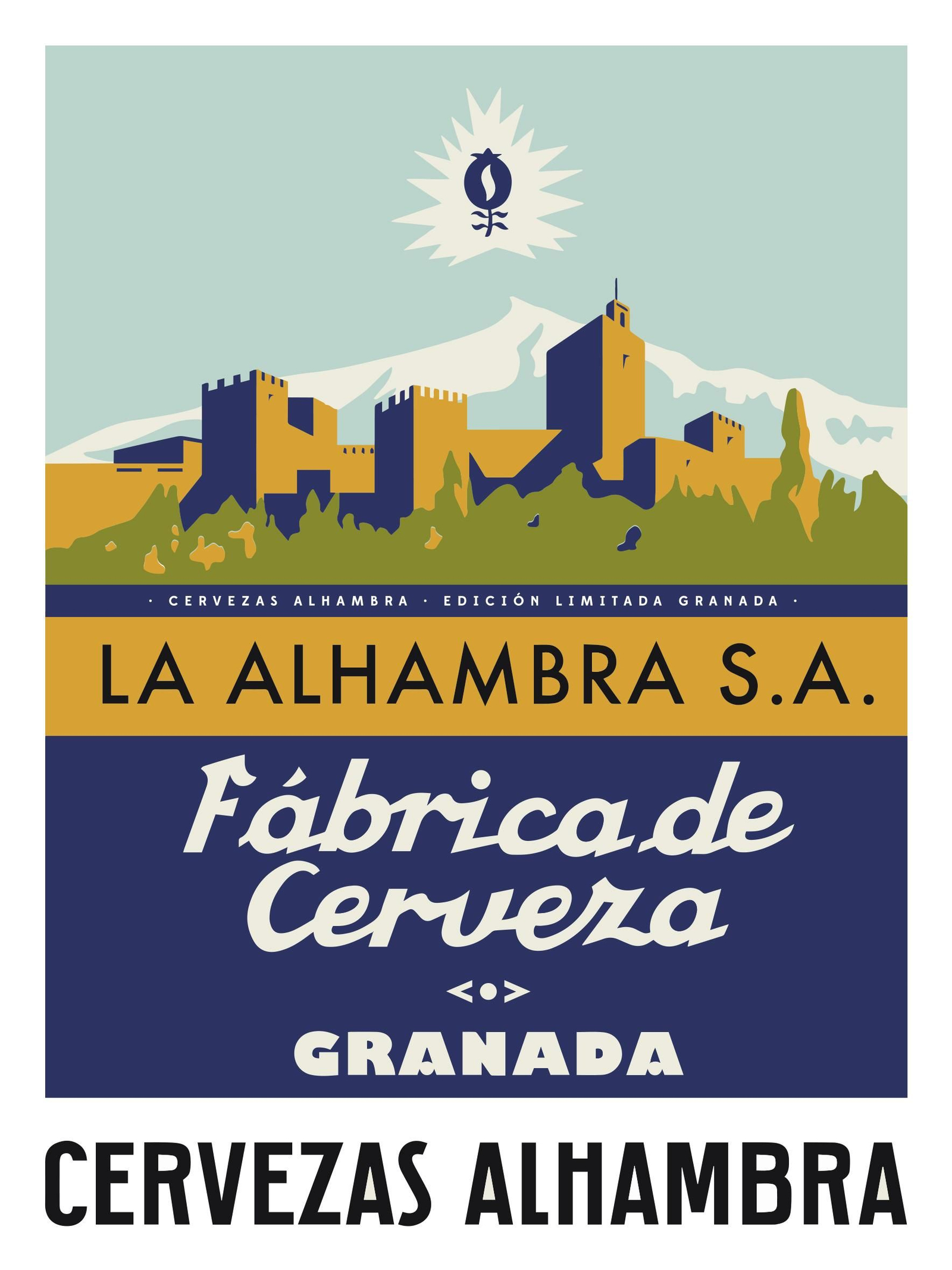 La placa vintage de Alhambra