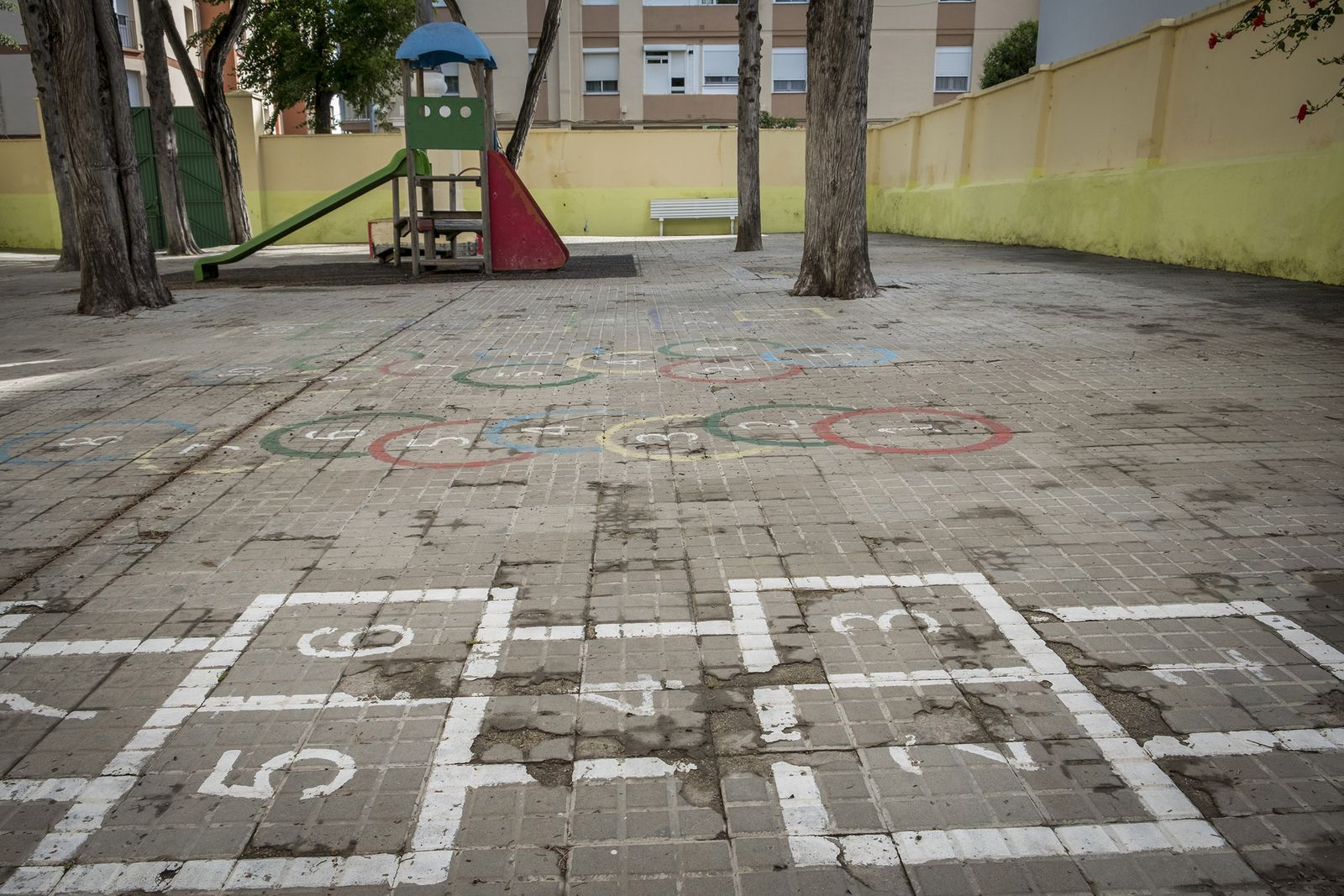 El patio de recreo para Educación Infantil en el colegio Institución Provincial.