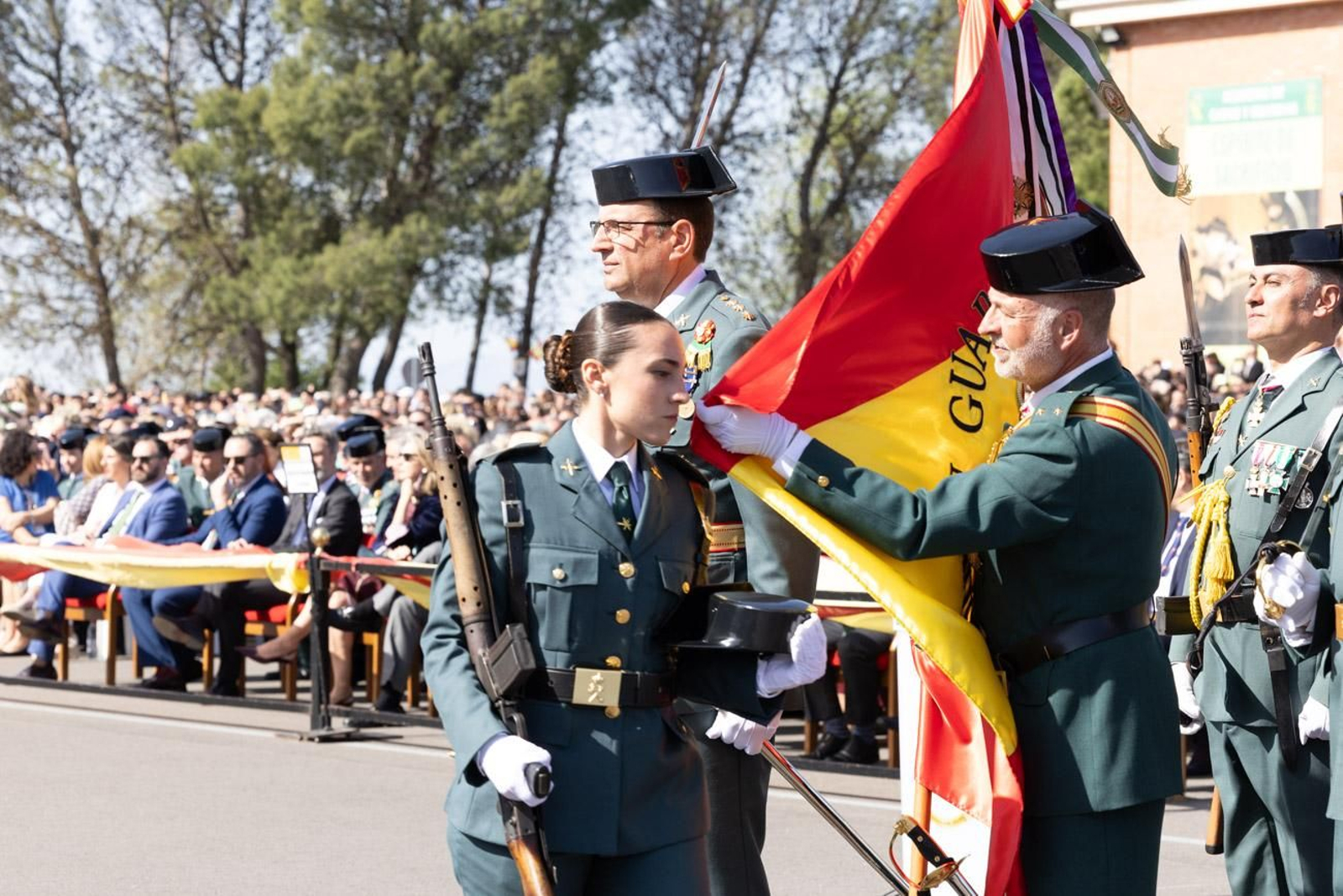 Acto de jura de bandera de la 130ª promoción de guardias civiles de la Academia de Baeza
