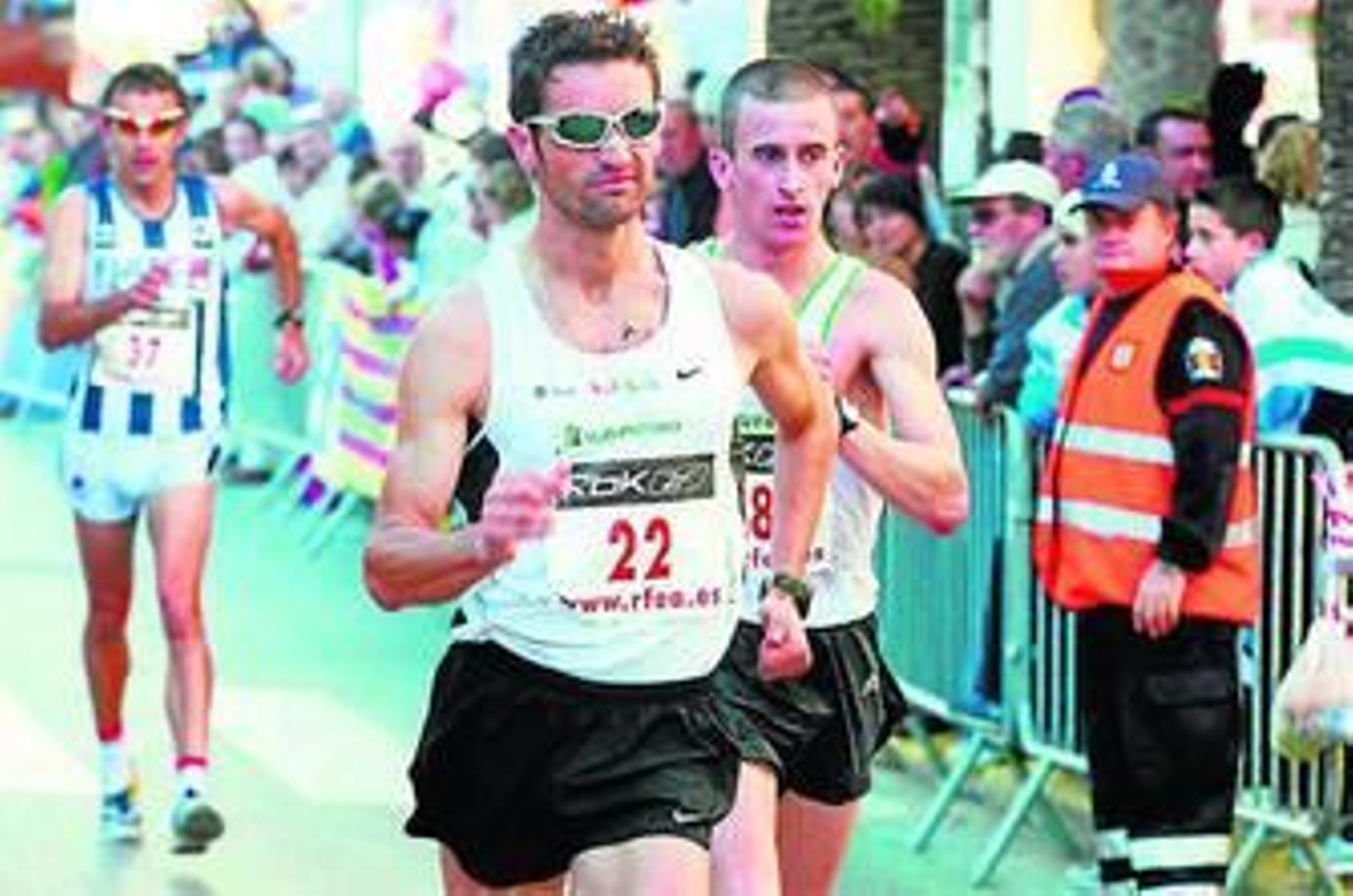 El granadino Paquillo Fernández, en la prueba de 20 kilómetros del Campeonato de España de marcha en ruta que se celebró en Ibiza en mayo.
