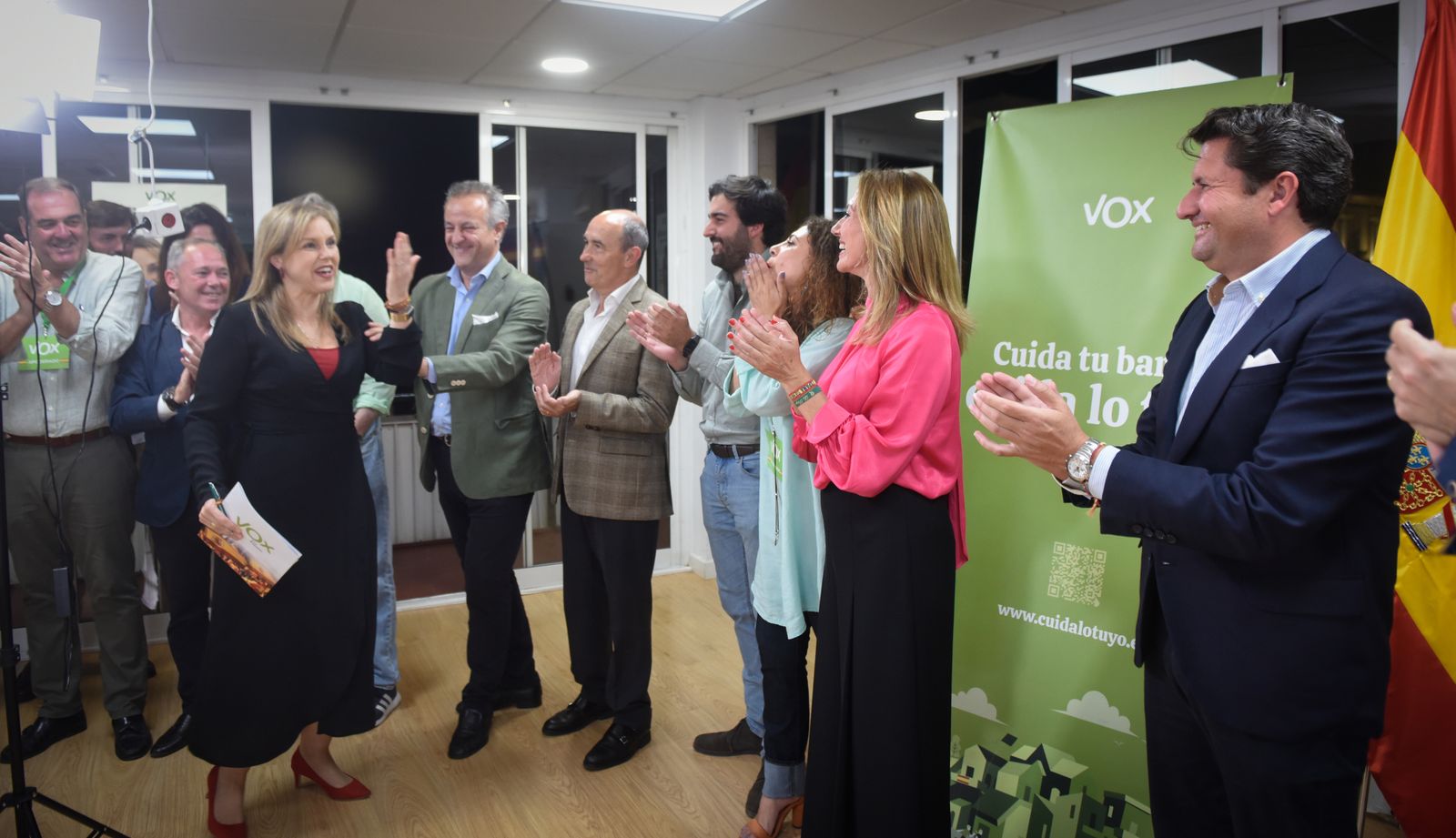 Las imágenes de Cristina Peláez, en la sede de VOX