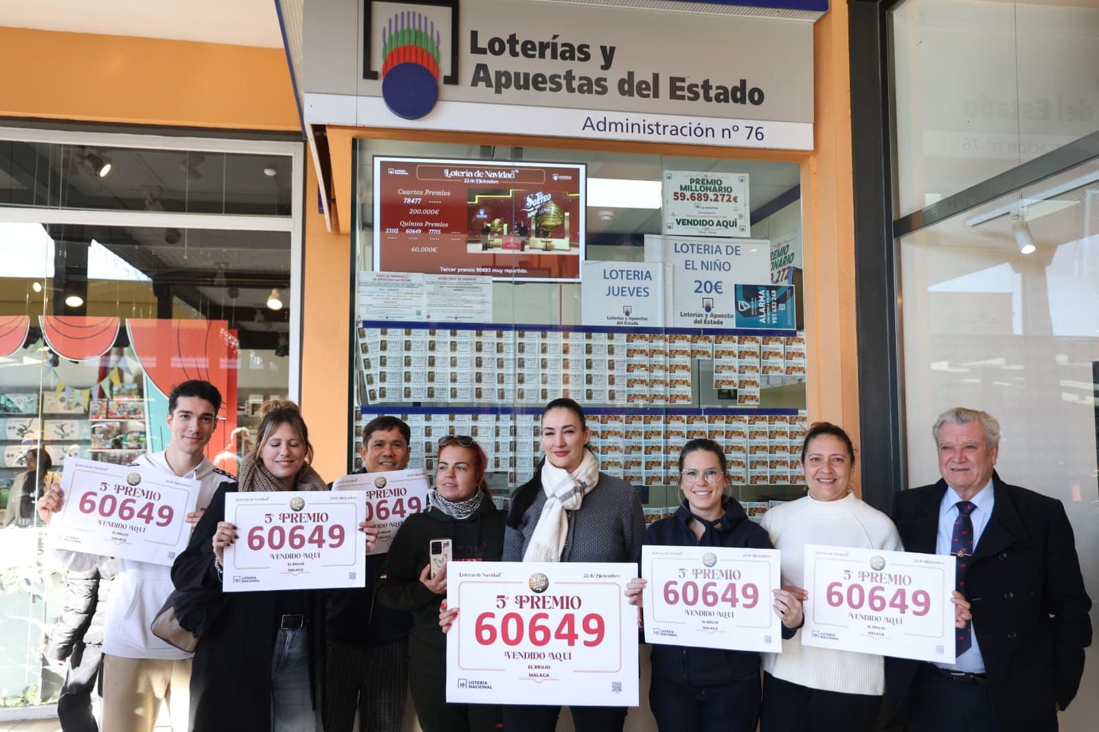 Quinto Premio vendido en Plaza Mayor, Málaga