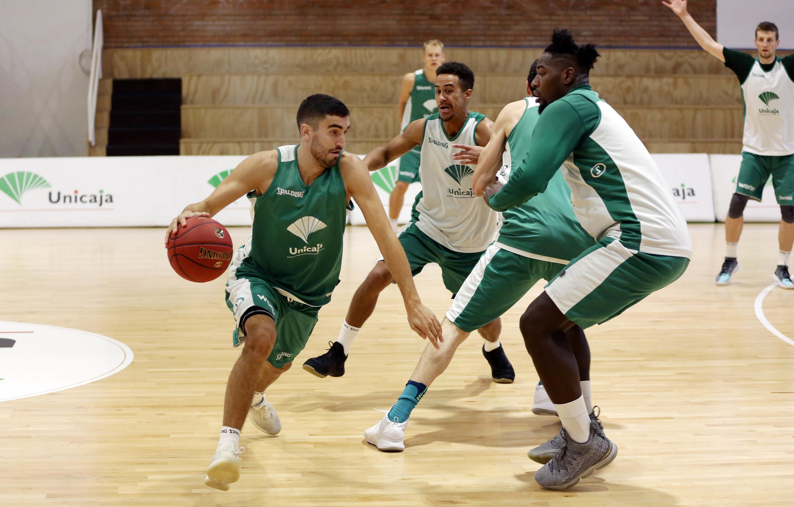Jaime Fernández, en el entrenamiento de este martes en Los Guindos.
