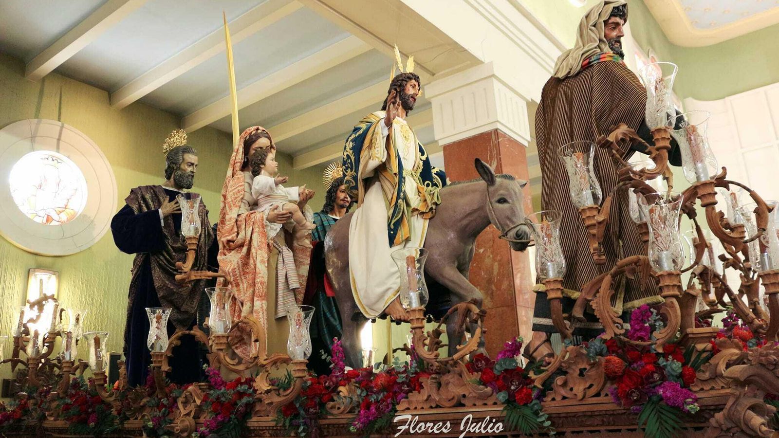 Paso de misterio de La Borriquilla.