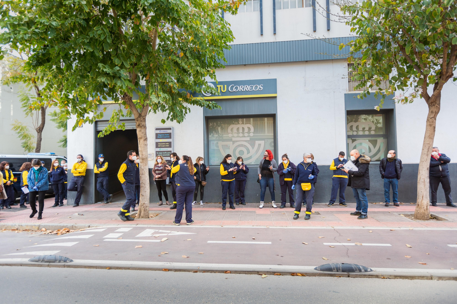 Protesta de los carteros de la Unidad de reparto 1.