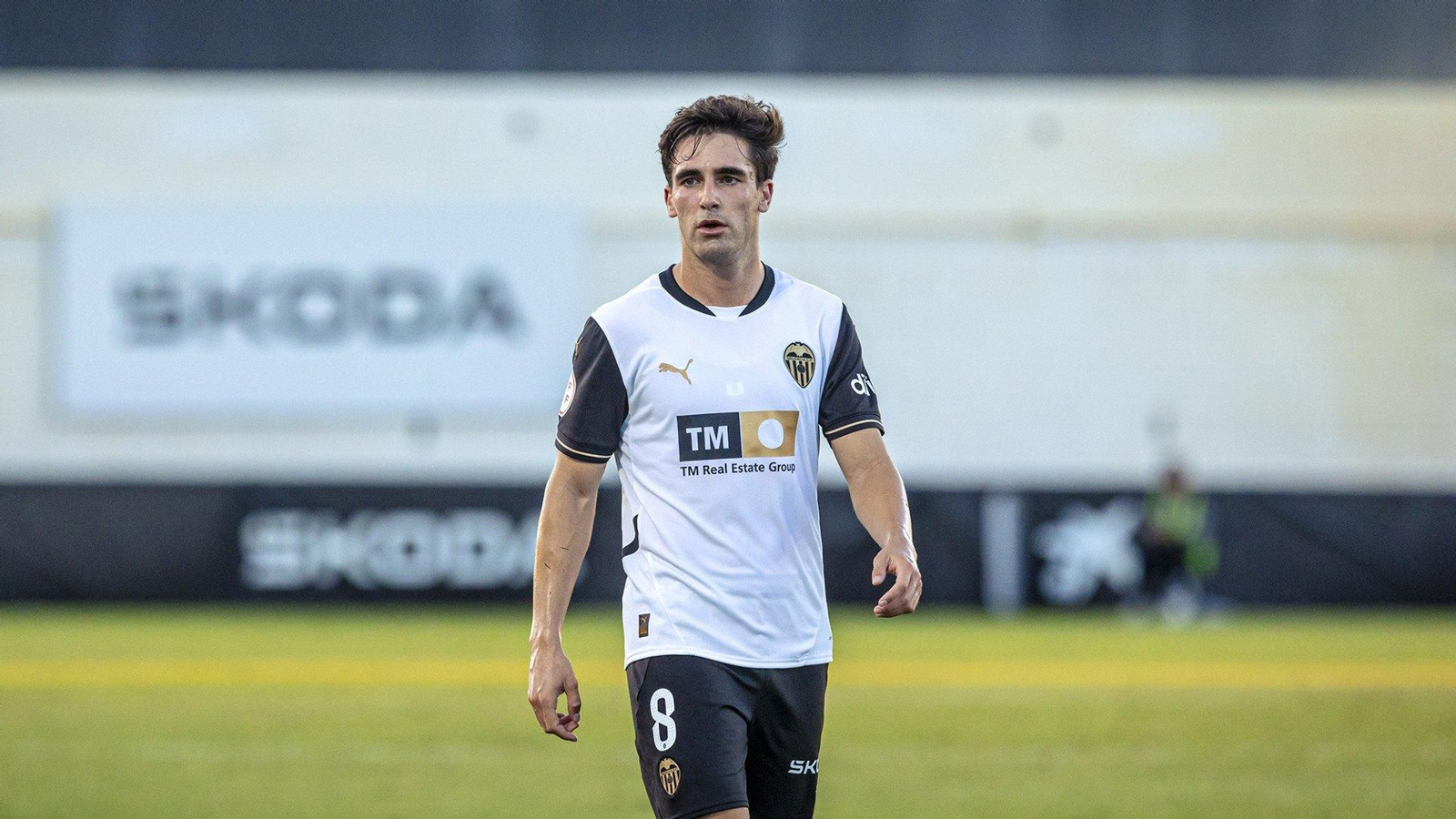 Pedro Alemañ, en un partido con el Valencia Mestalla