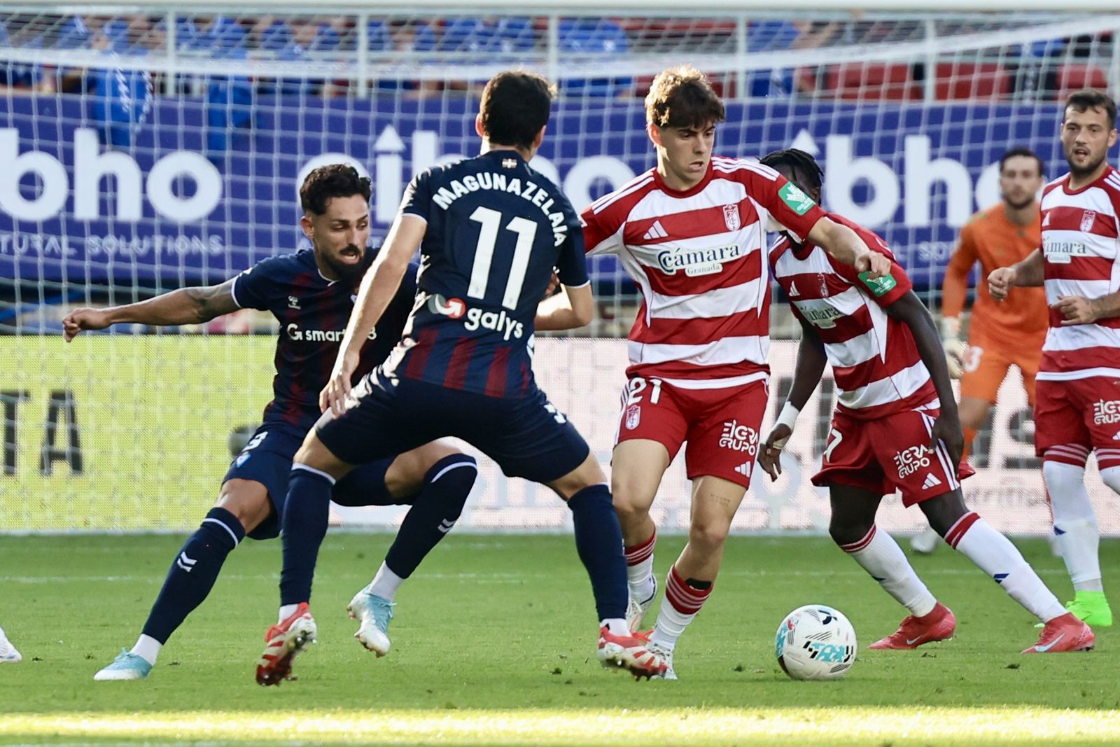 Pablo Sáenz en el duelo de la primera vuelta disputado en Ipurua.