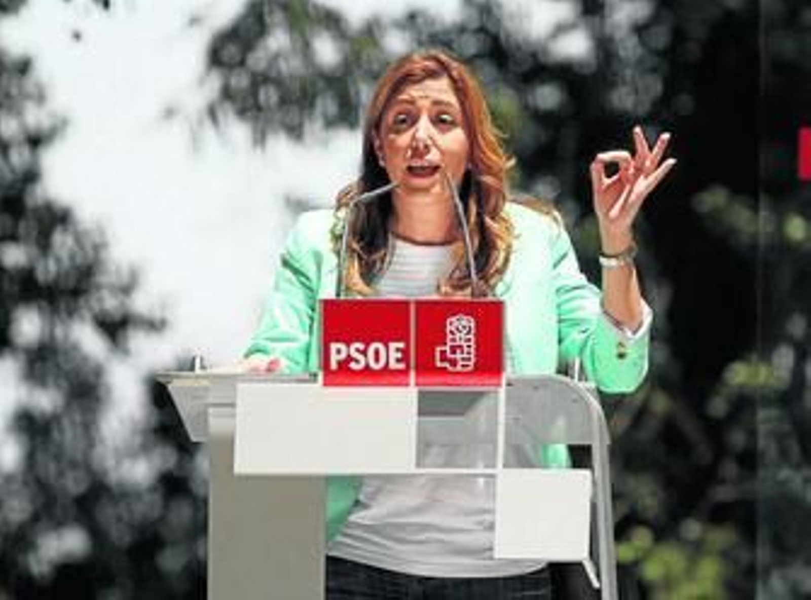 La secretaria de Organización del PSOE-A, Susana Díaz, ayer, en un acto de partido en Málaga.