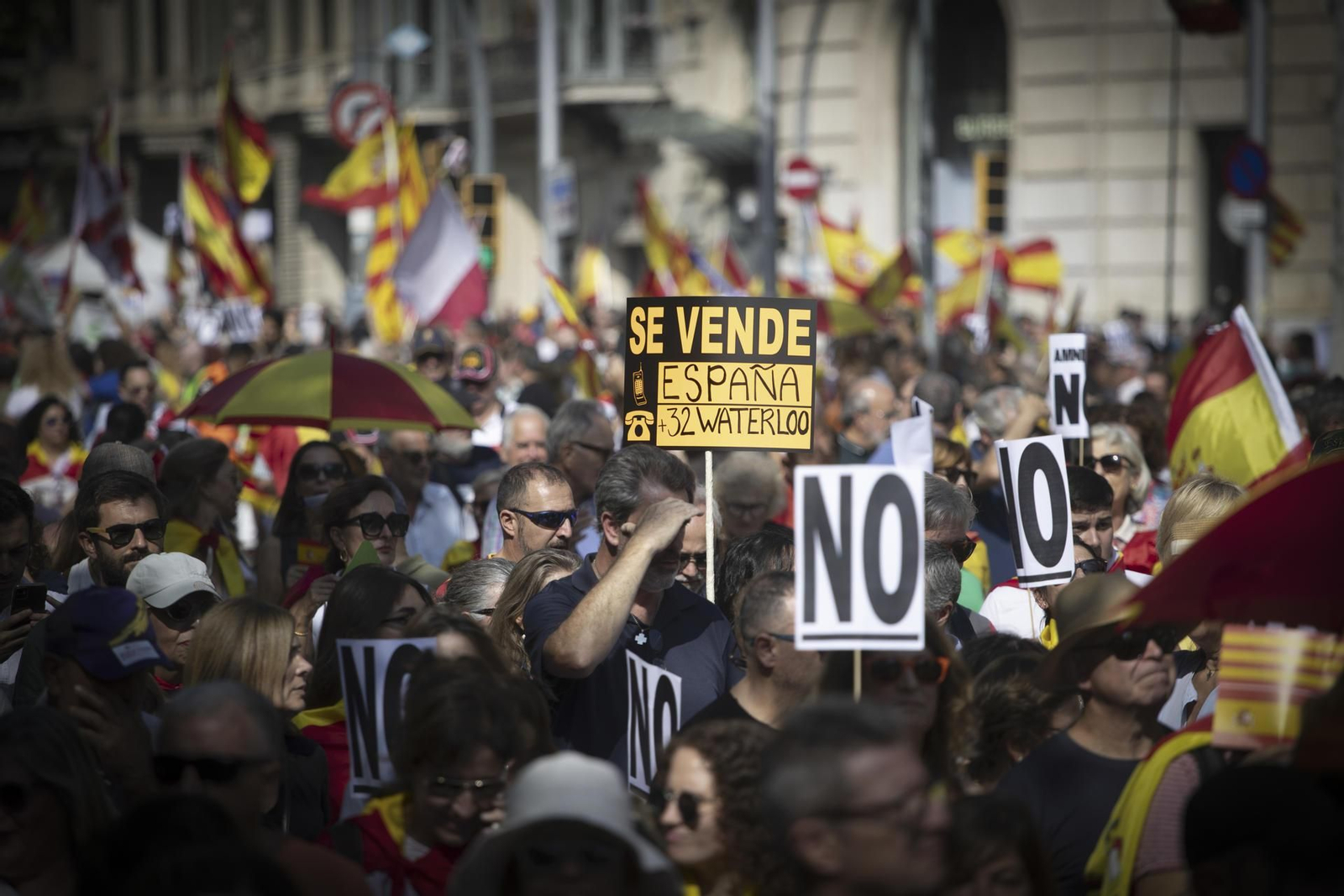 Manifestantes durante la marcha.