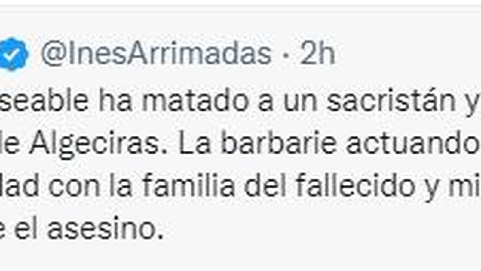 Tuit de Inés Arrimadas.