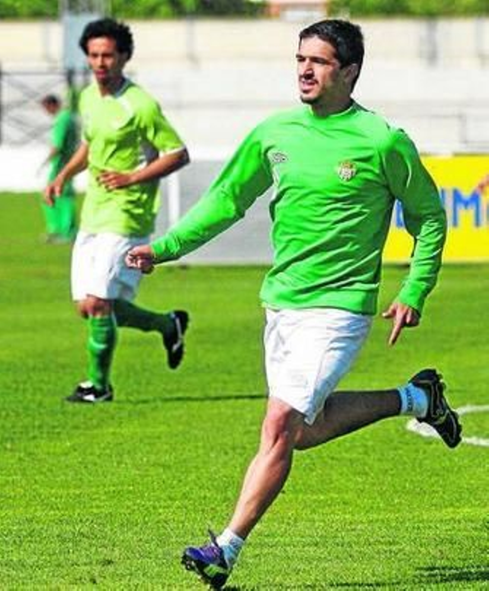 Jonathan Pereira, durante el entrenamiento.