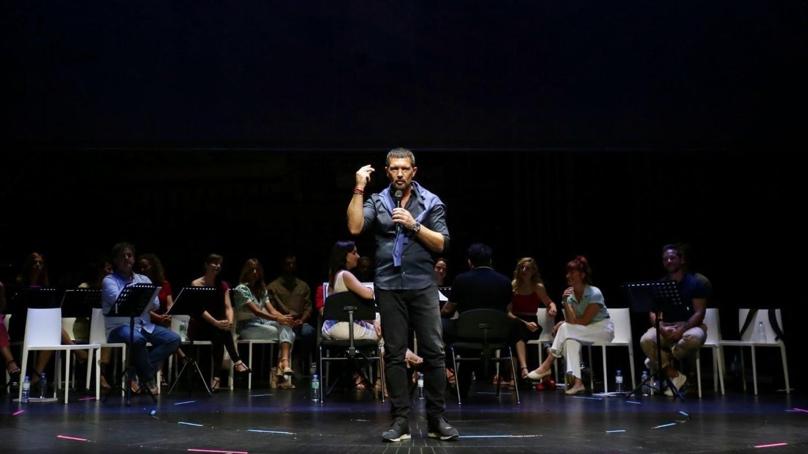 Antonio Banderas, en su comparencia ante los medios.