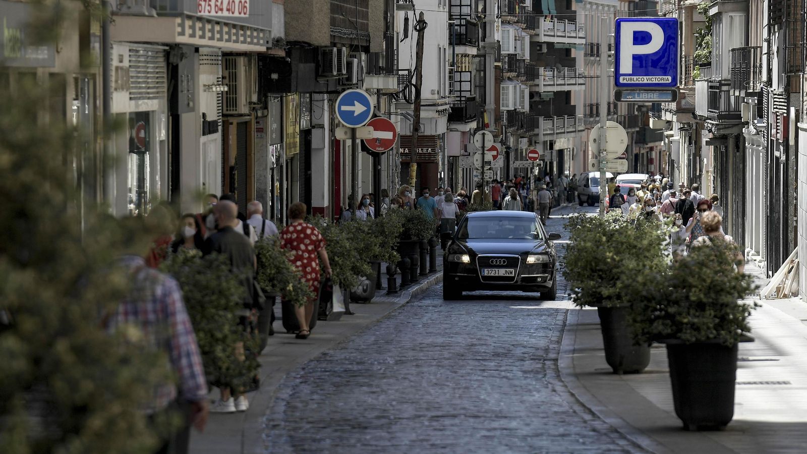 La calle San Antón, que actualmente tiene restricción al tráfico, también se vería afectada La calle San Antón, que actualmente tiene restricción al tráfico, también se vería afectada