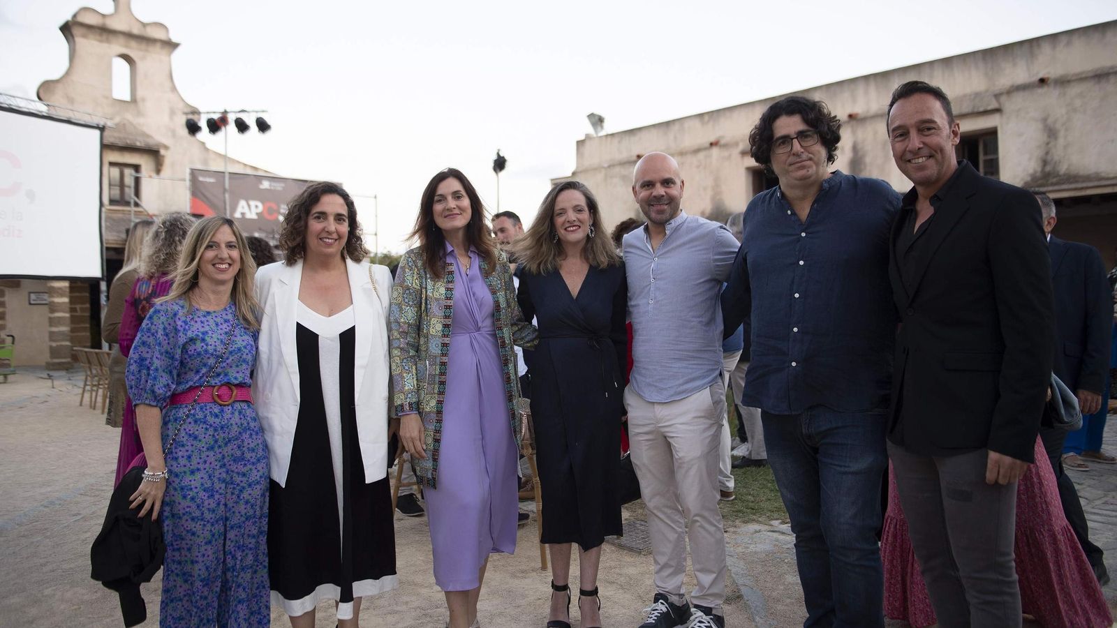 Cristina de Cózar, Carmen Sánchez, Ana María Sanjuán, Maite González, Paco Ceballos, Diego Calvo y José Manuel Cossi.