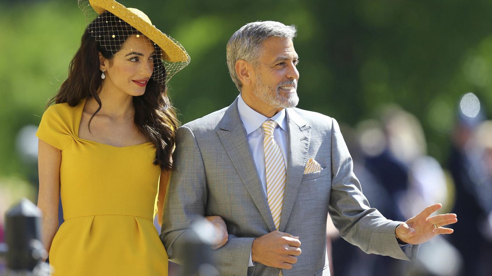 George y Amal Clooney, en la boda de los duques de Sussex.