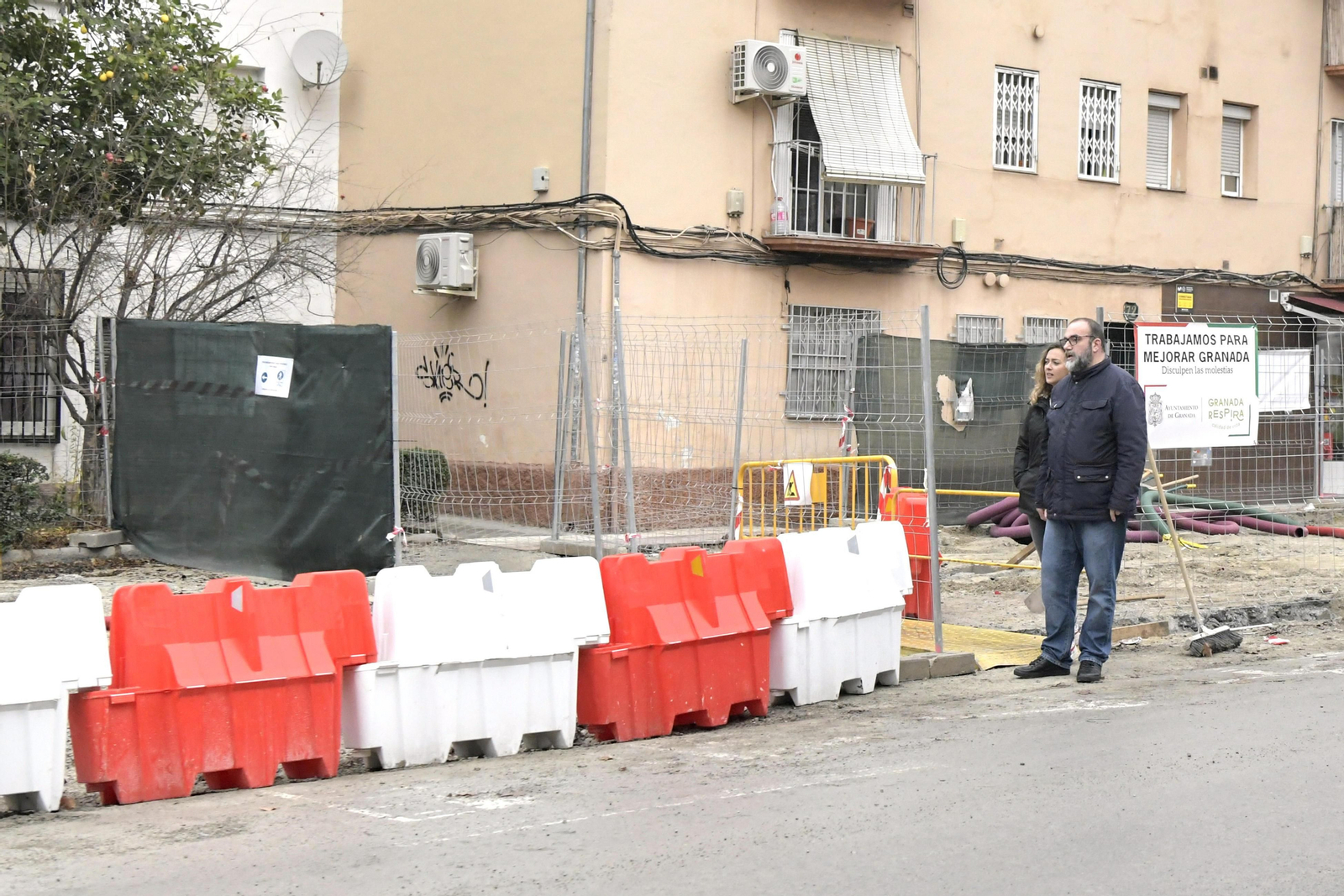 Las obras de la carretera antigua de Málaga Las obras de la carretera antigua de Málaga