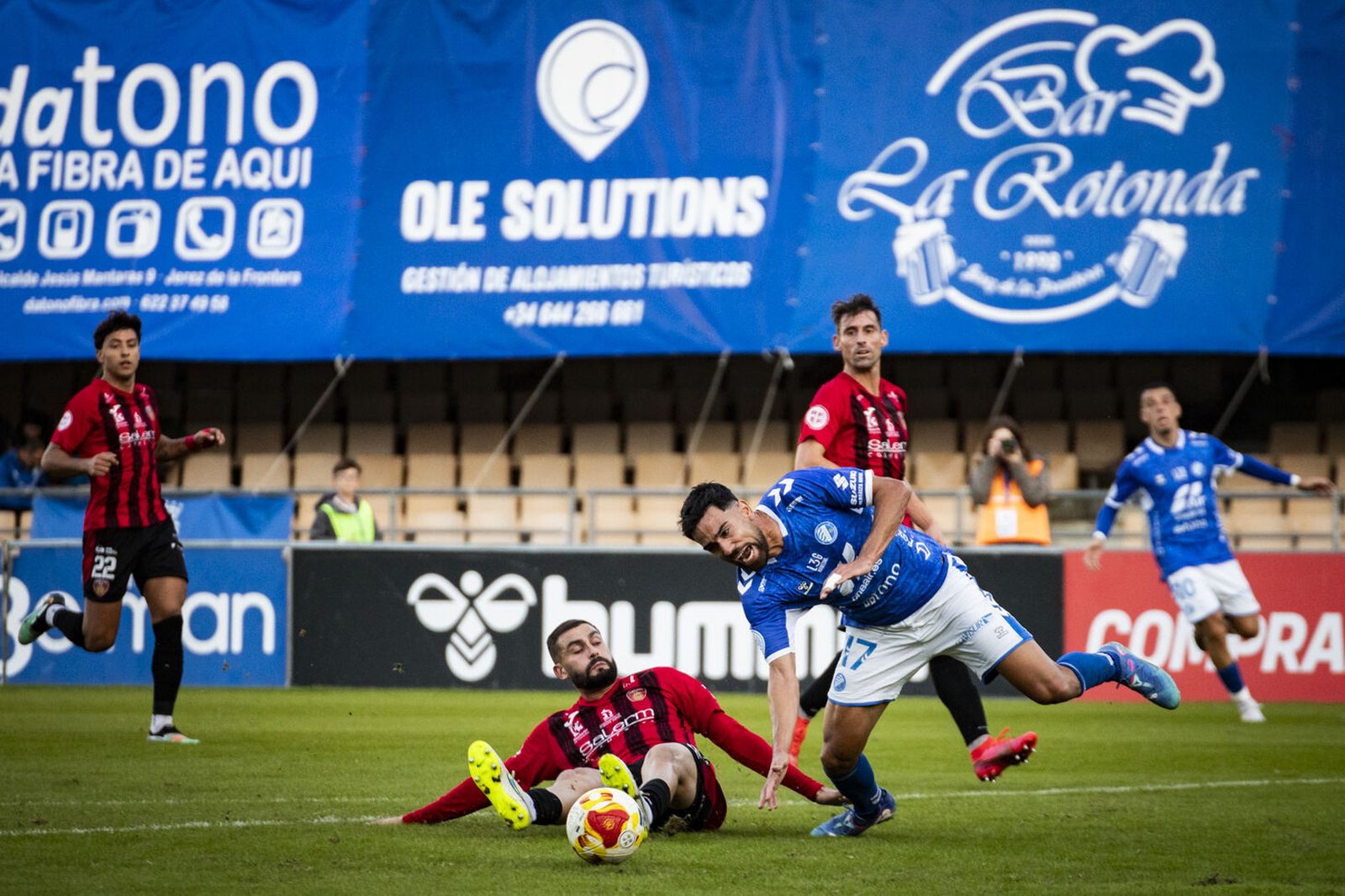 Christian Dieste, en un lance del partido de ida disputado en Chapín.