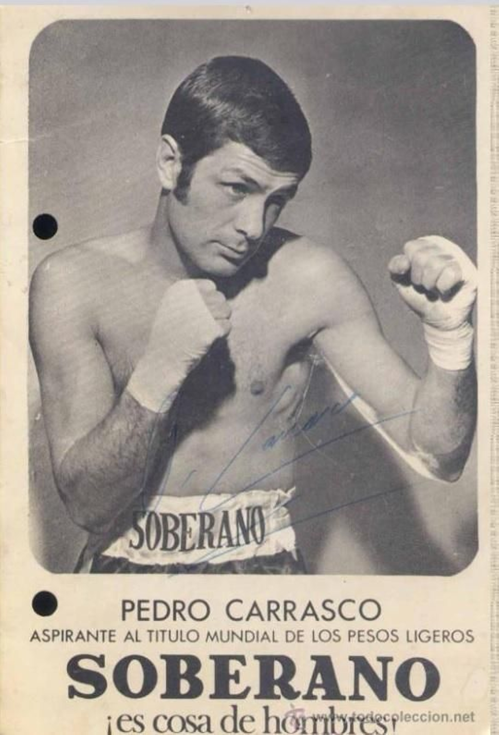 Soberano y el boxeador Pedro Carrasco, 1970.