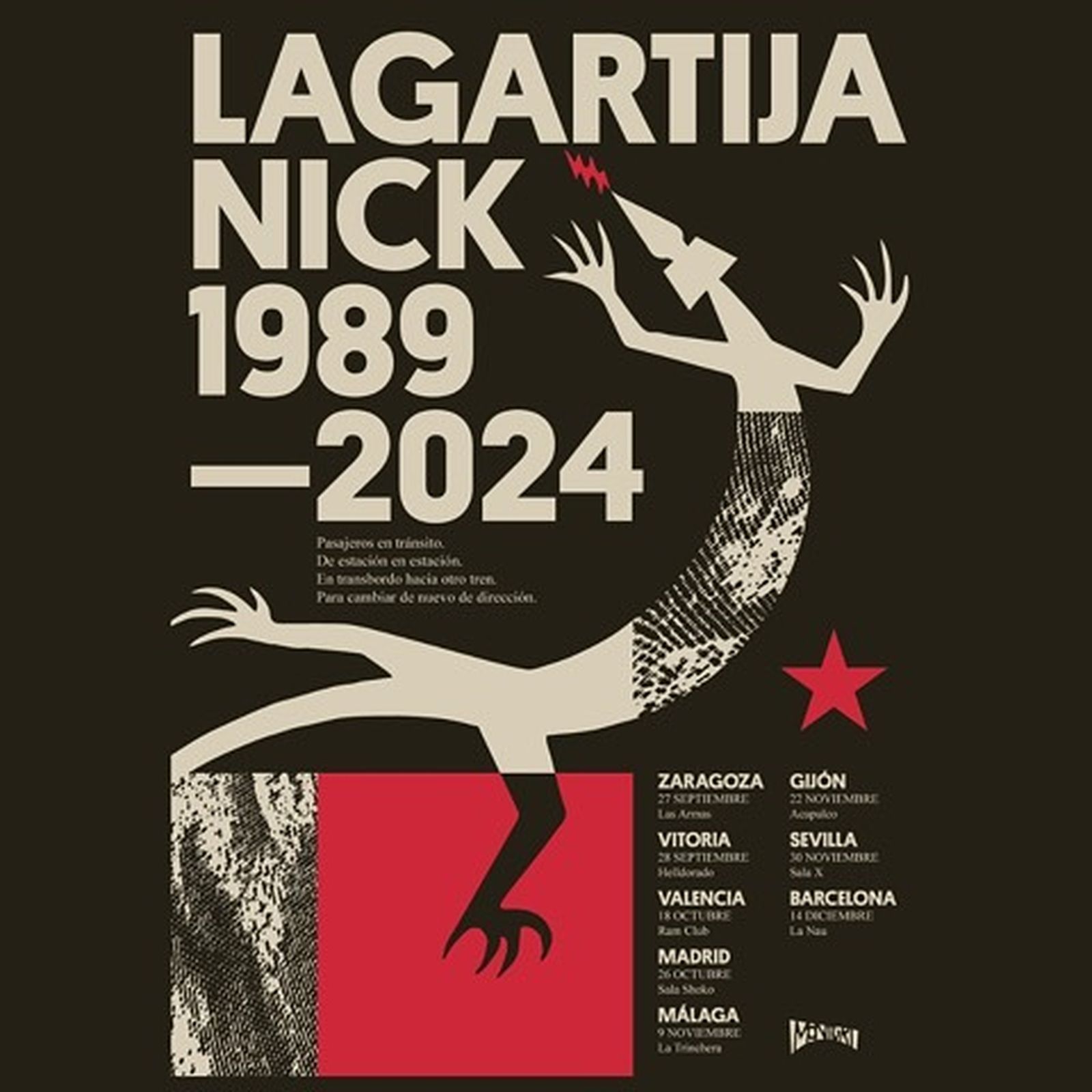 Detalle del cartel de la gira.