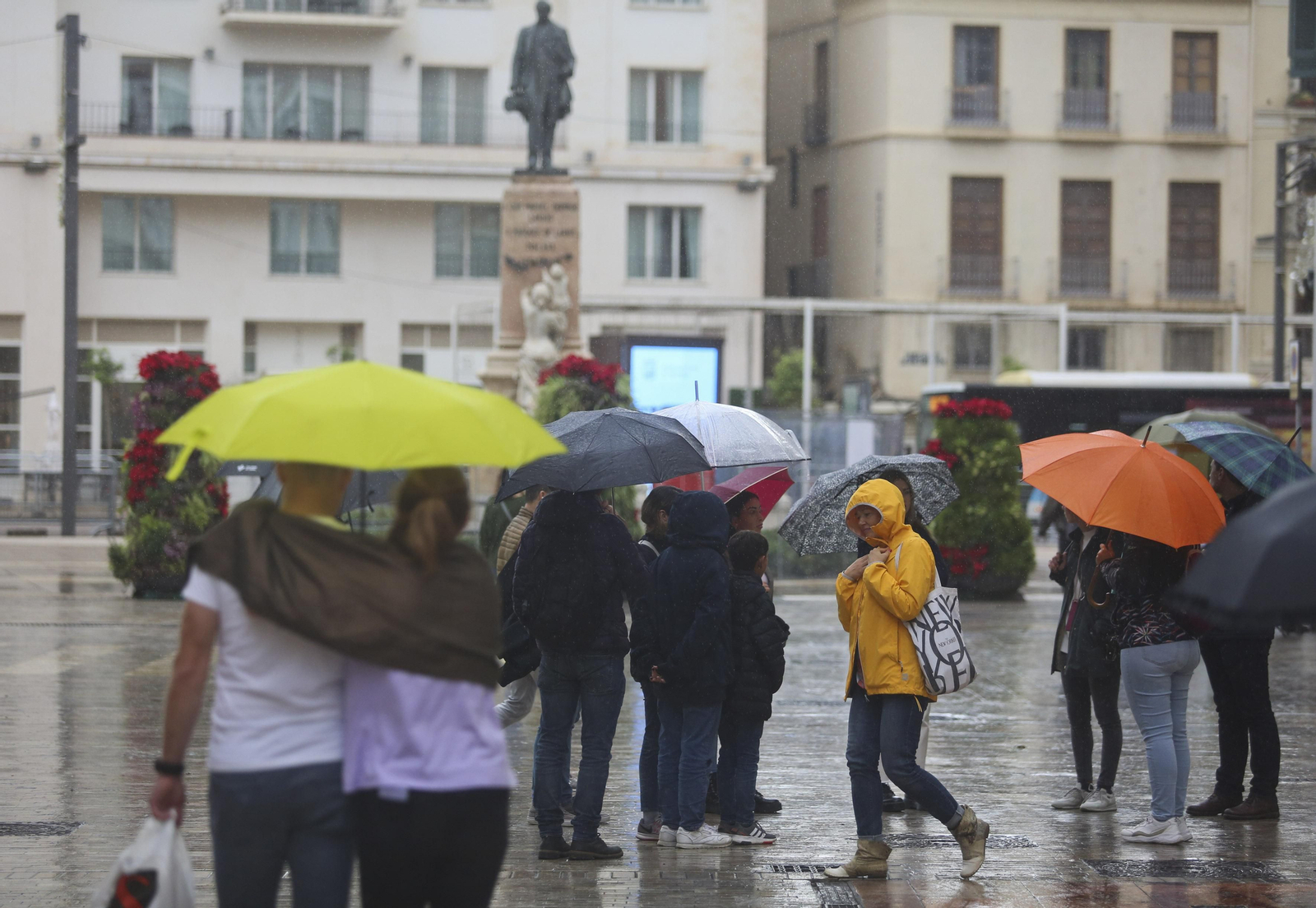 Fotos del temporal de lluvia y viento en Málaga