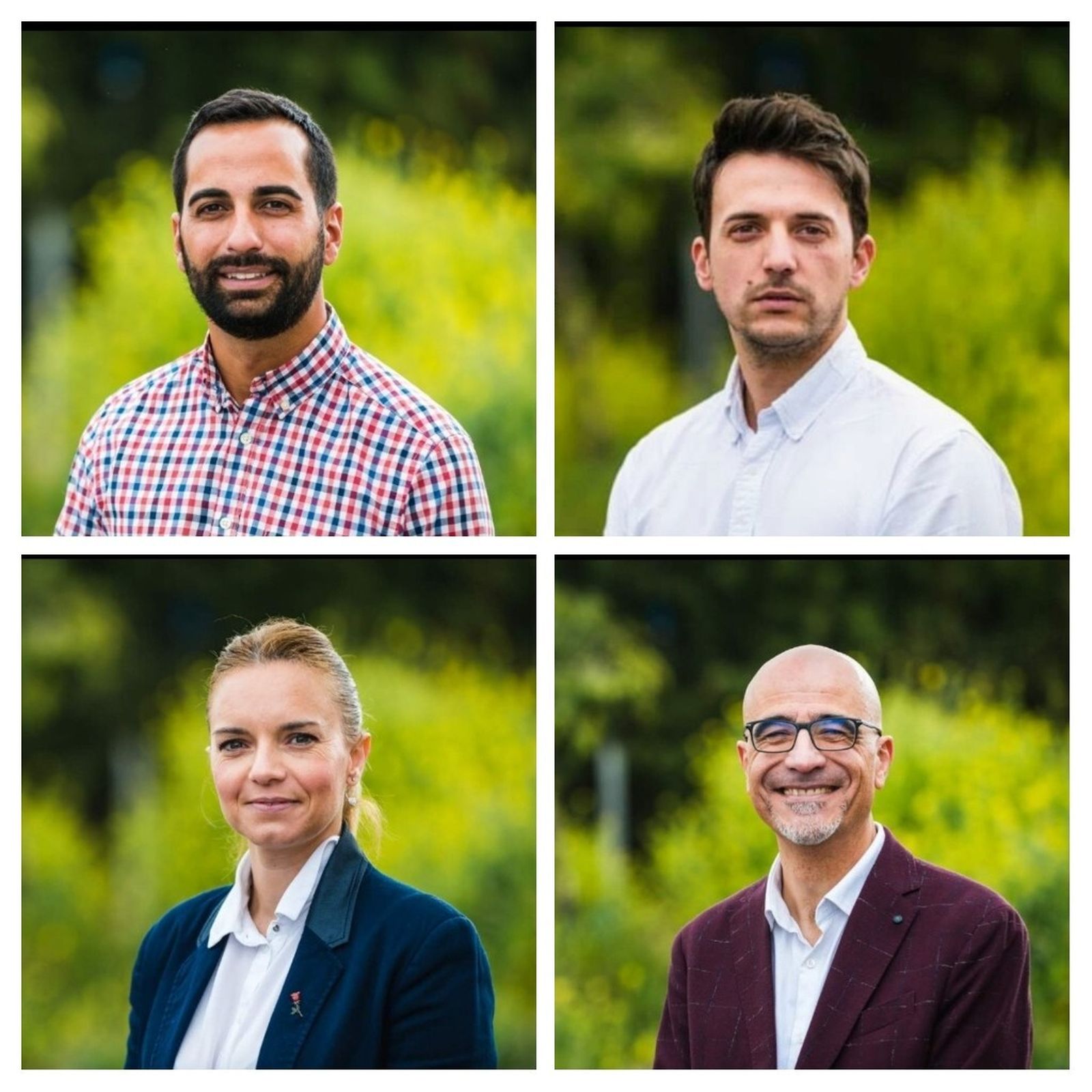 Los concejales dimitidos.