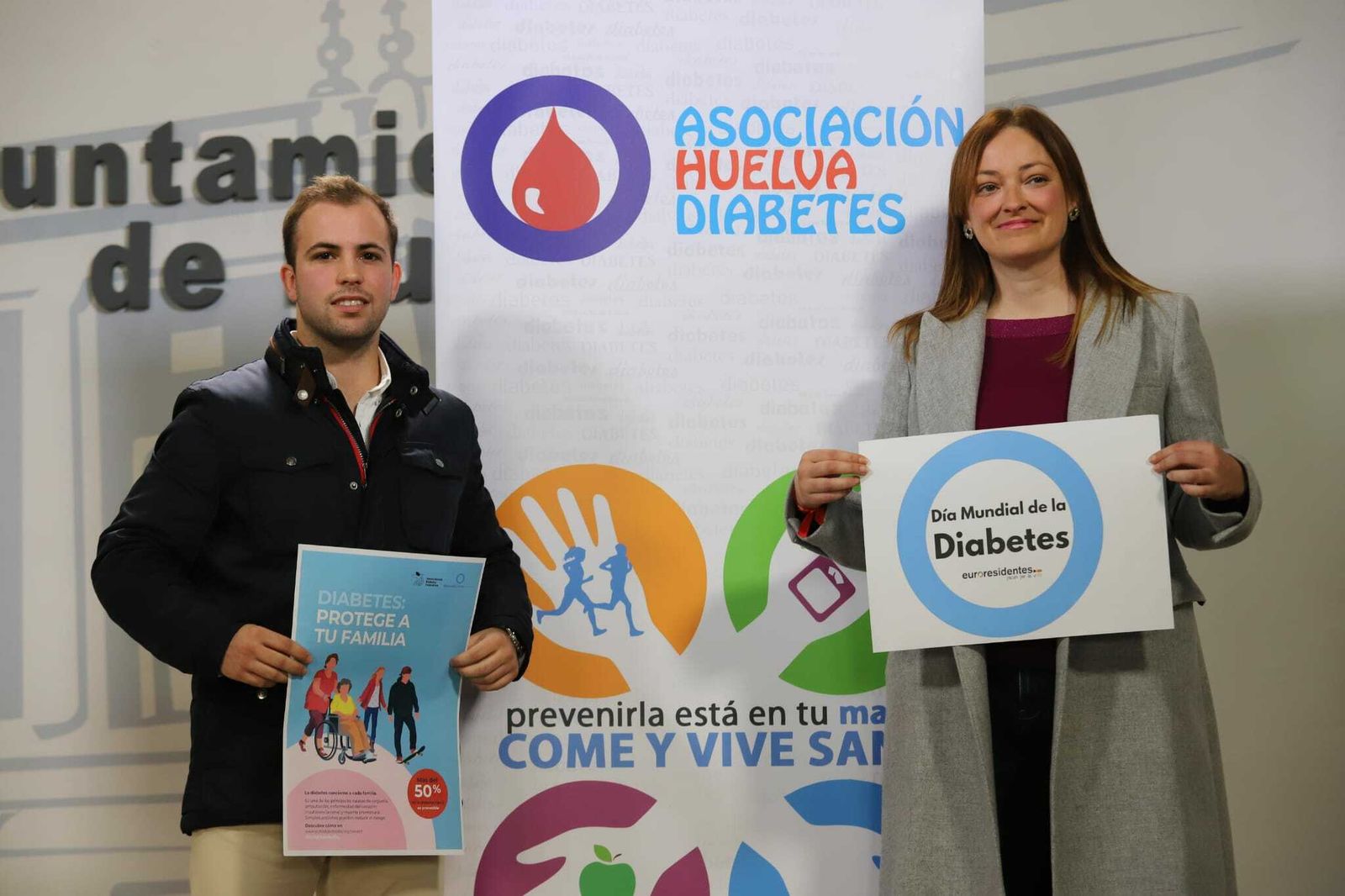 Presentación de los actos del Día Mundial de la Diabetes en el Ayuntamiento.