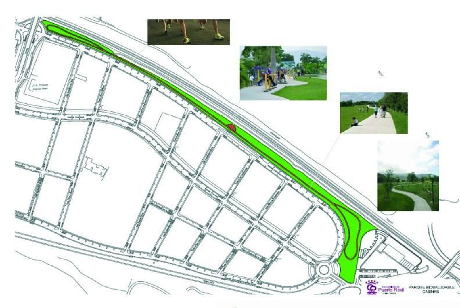 Proyecto previsto para la franja paralela a la vía férrea que ha recibido el mayor número de votos.