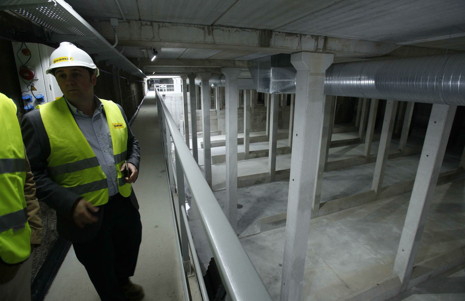Las imágenes de la visita a las obras del tanque de tormentas de Kansas City