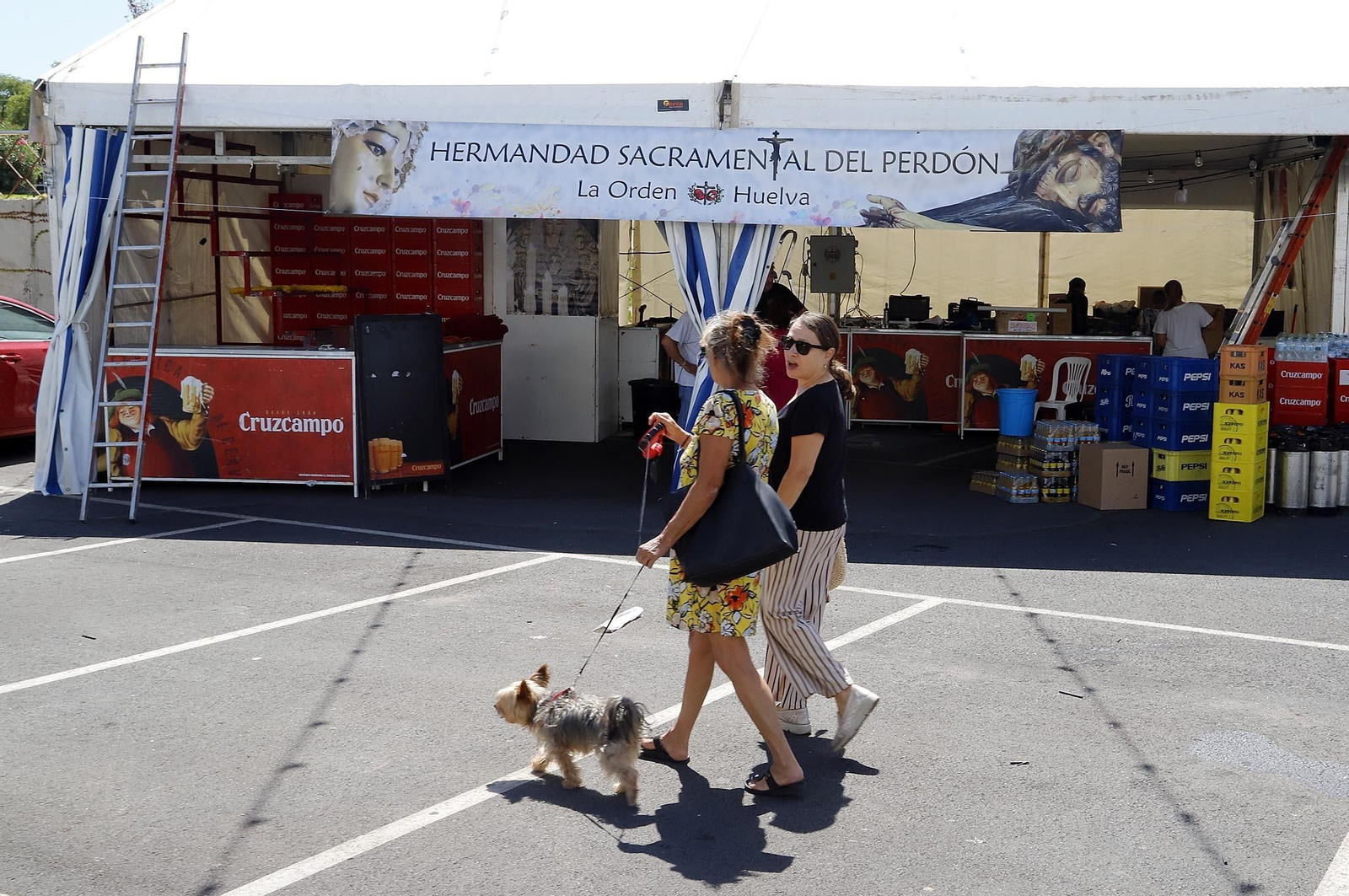 Imágenes de los preparativos para las Fiestas de La Cinta