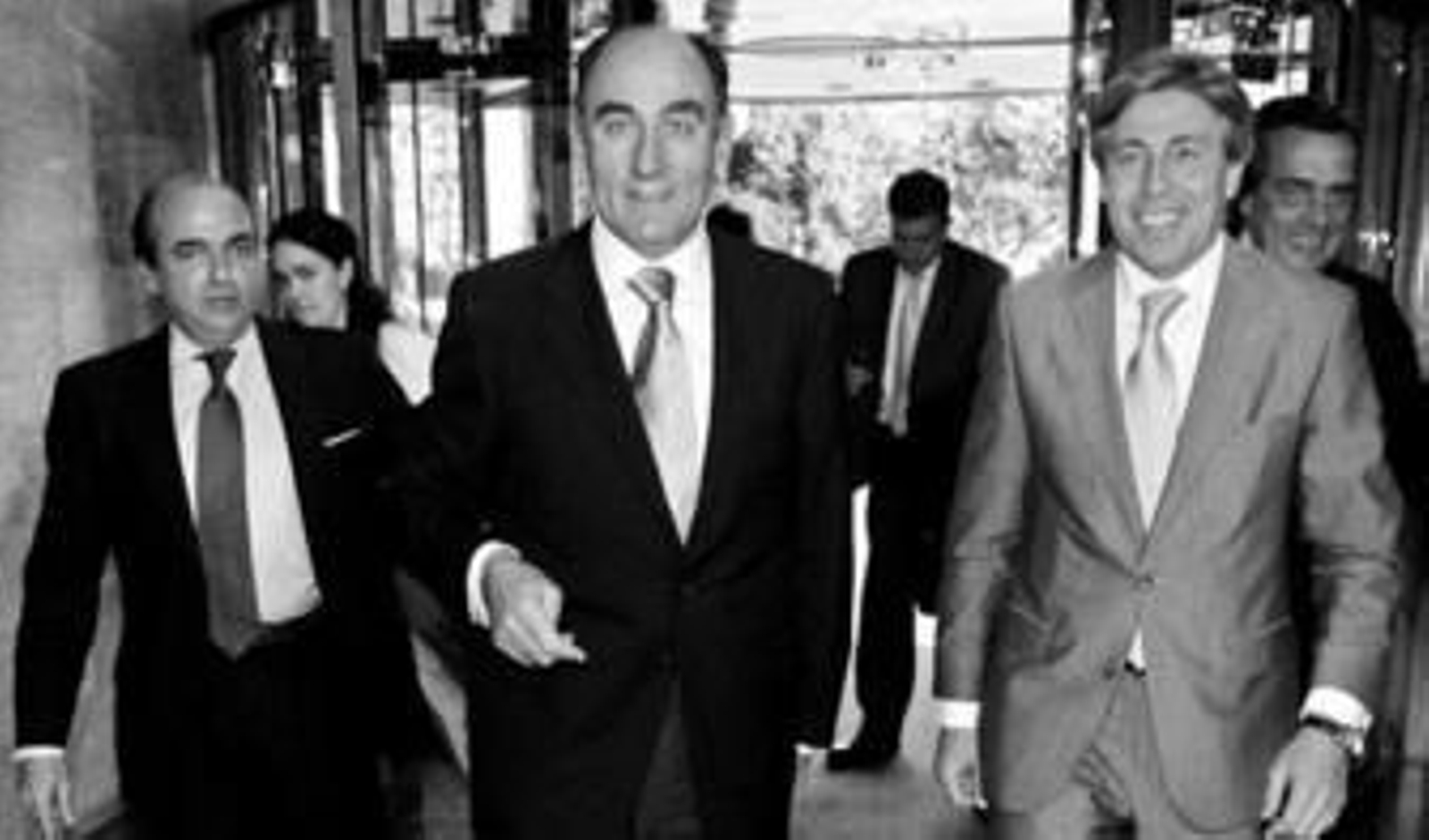Martín Rubio, Ignacio Galán y Javier Sánchez-Ramade, ayer a su llegada al AC Córdoba Palacio.
