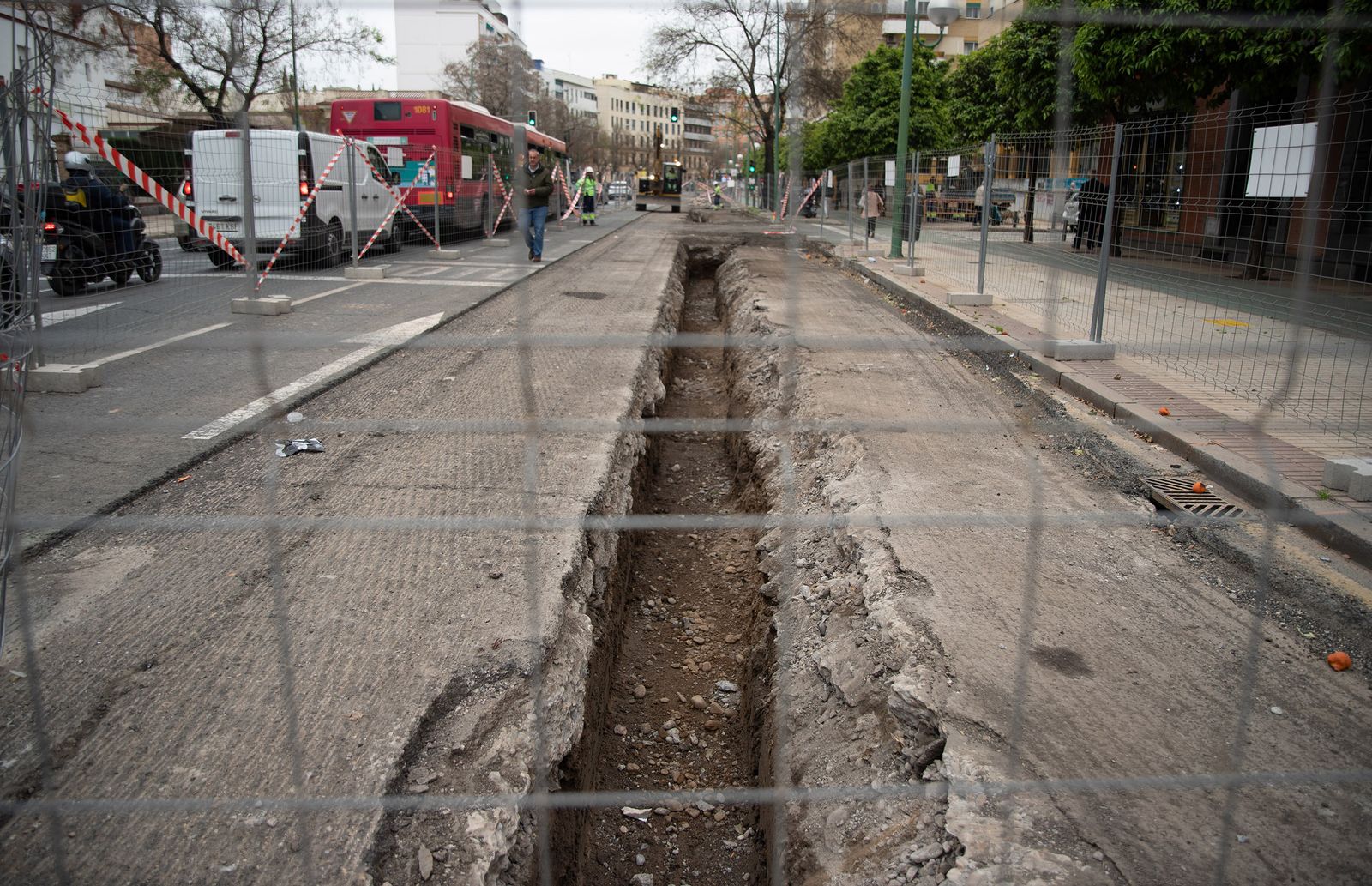 Tráfico y obras en la Ronda de Capuchinos