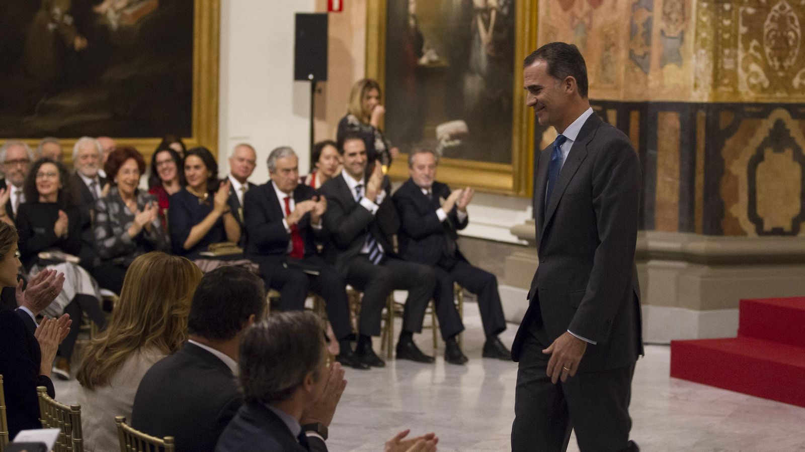El Rey Felipe VI en el Bellas Artes de Sevilla en 2015 durante la entrega de las Medallas de Bellas Artes.