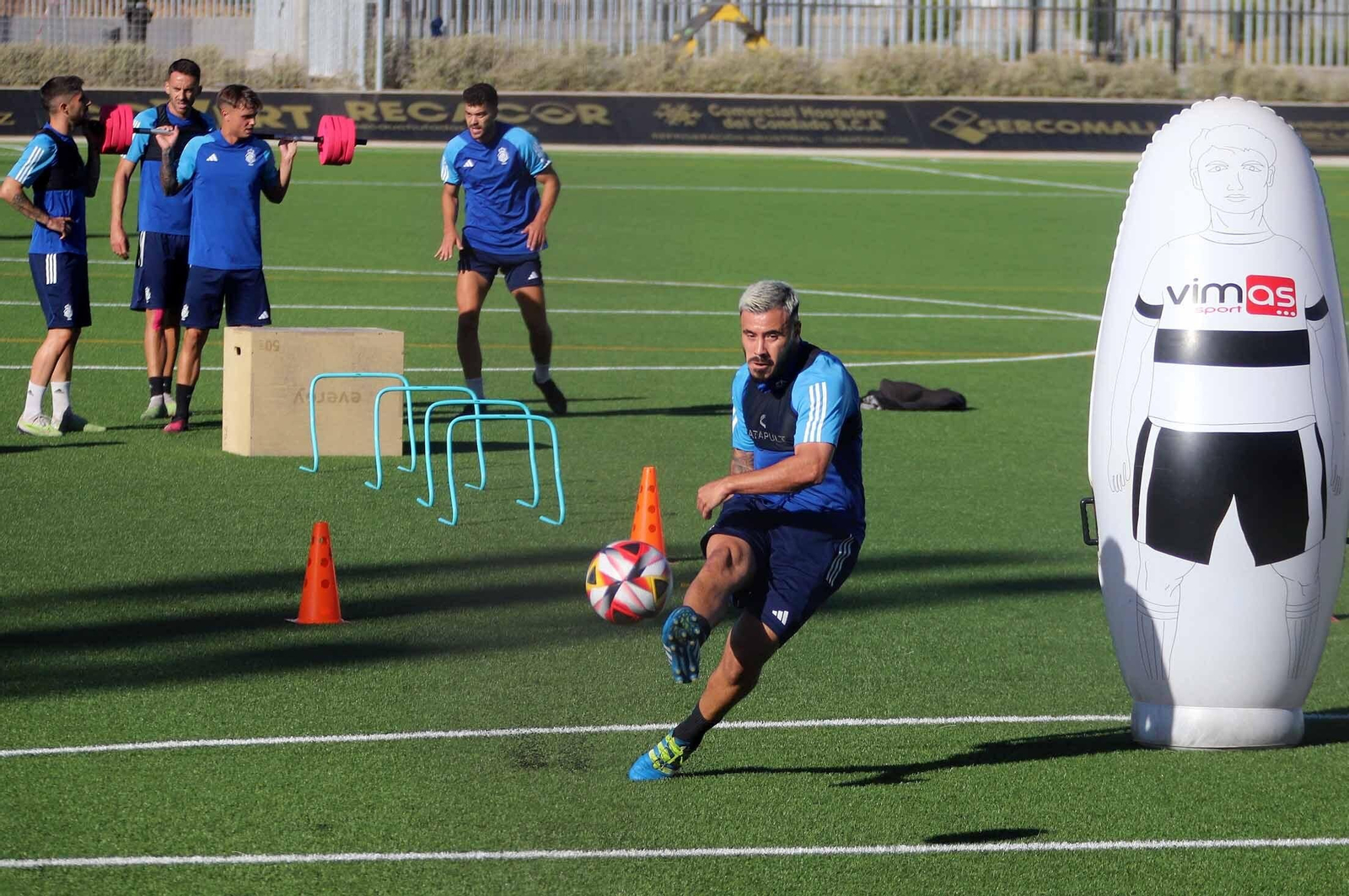 Imágenes del entrenamiento del Recre