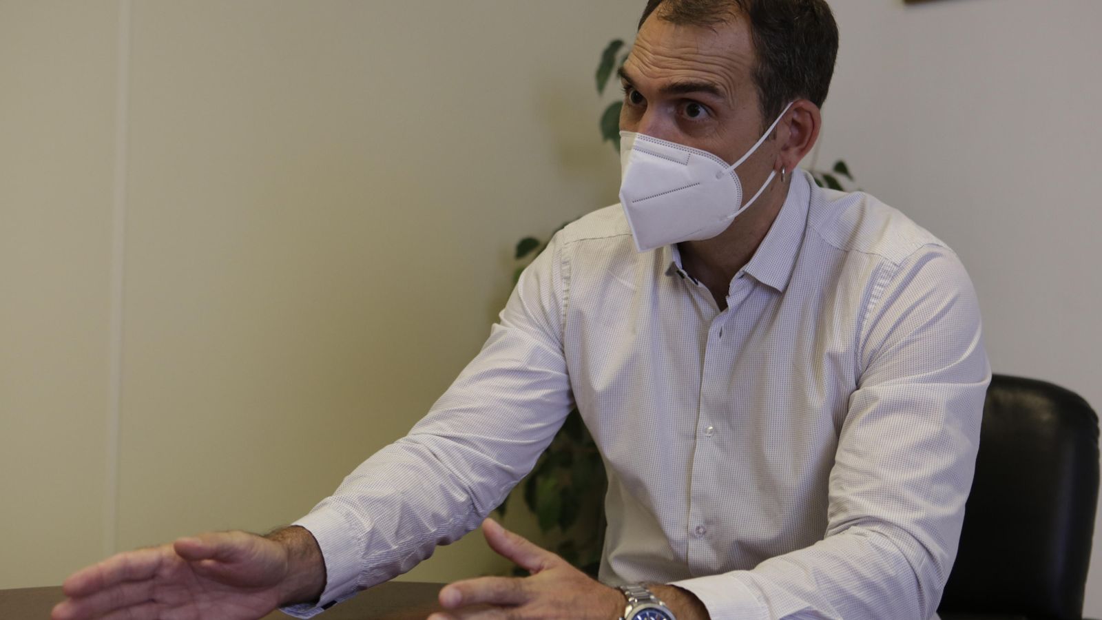 Toni Valero, en un momento de la entrevista.