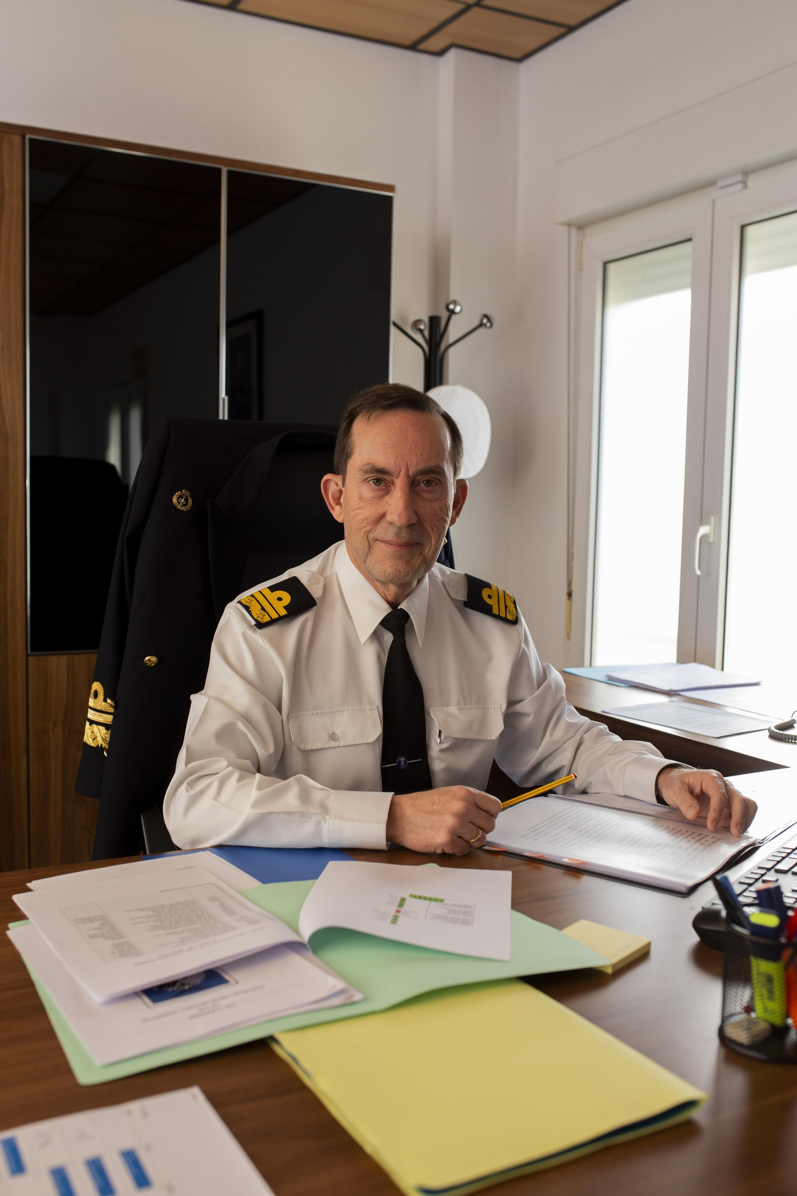 Antonio Martorell, en el cuartel general de Rota.