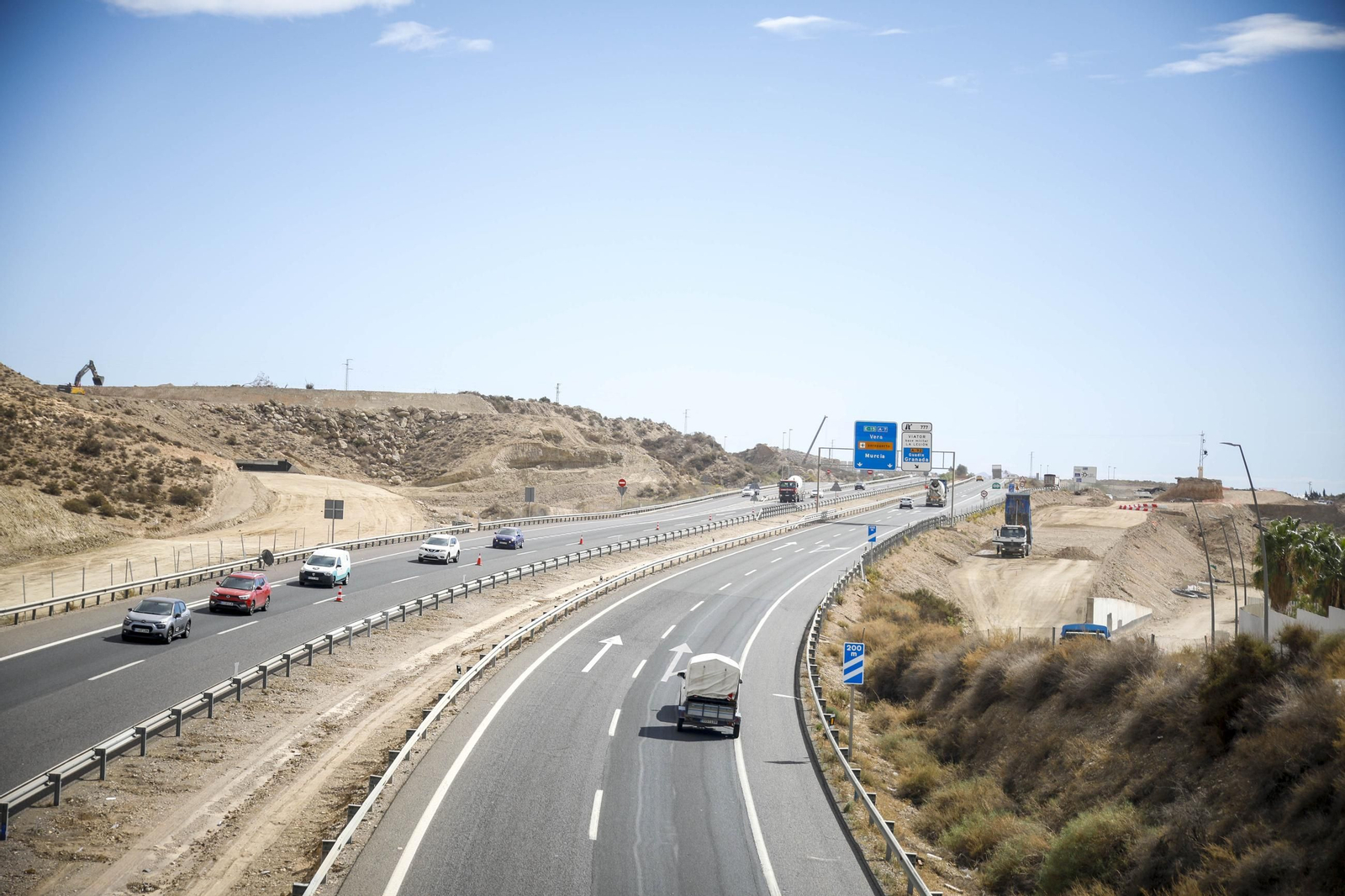 Las imágenes de las obras para la conexión entre la A7 y la A-92 en Viator