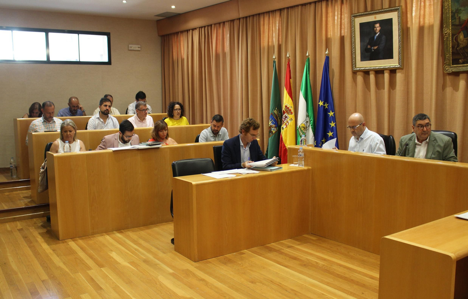 Salón de plenos del Ayuntamiento de Vélez-Málaga.