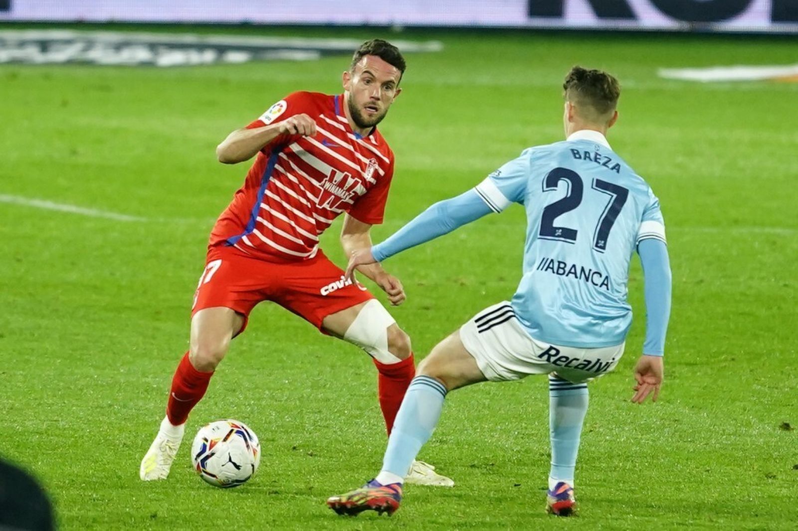 Quini volvió a los terrenos hace tres jornadas ante el Celta.