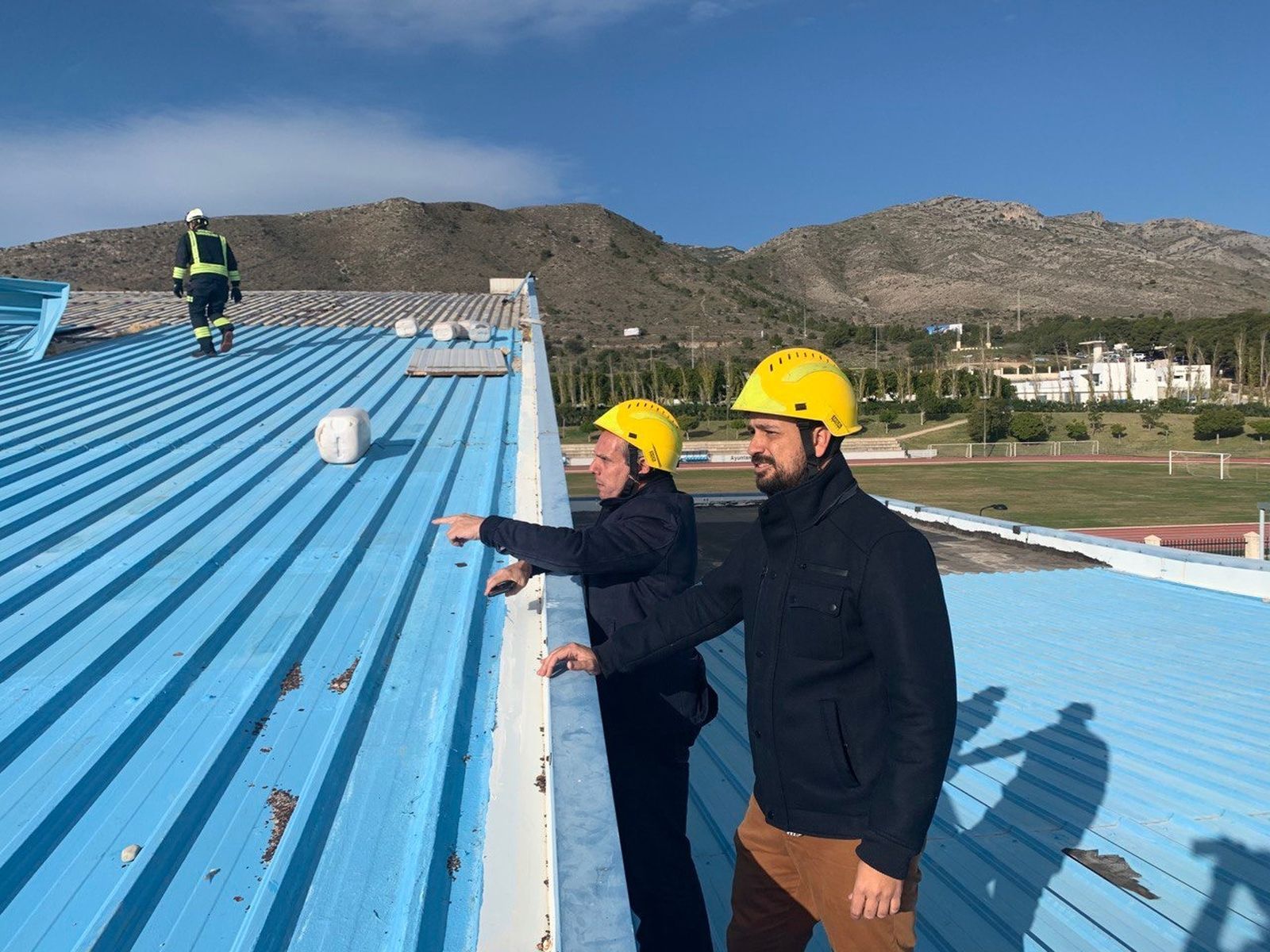 Daños ocasionados en la piscina cubierta de Torremolinos.