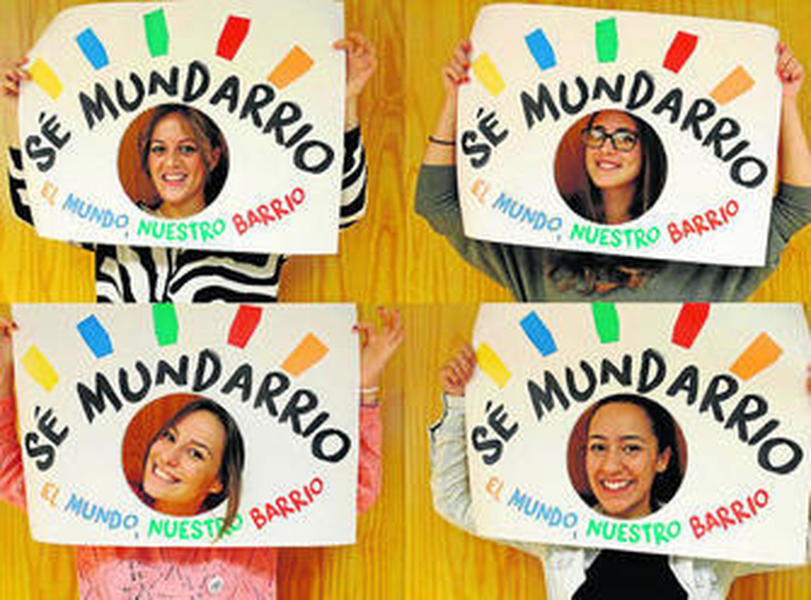 Estudiantes de la UPO participando en la campaña 'Sé Mundarrio'.