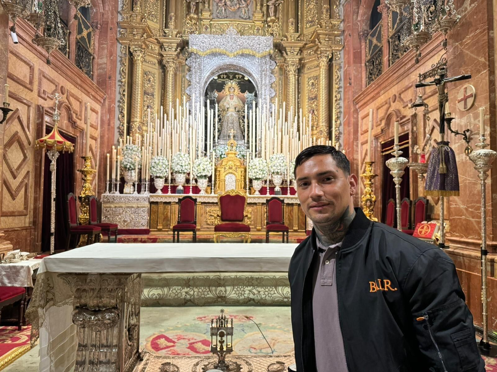 Chimy Ávila, en la Basílica de la Macarena.
