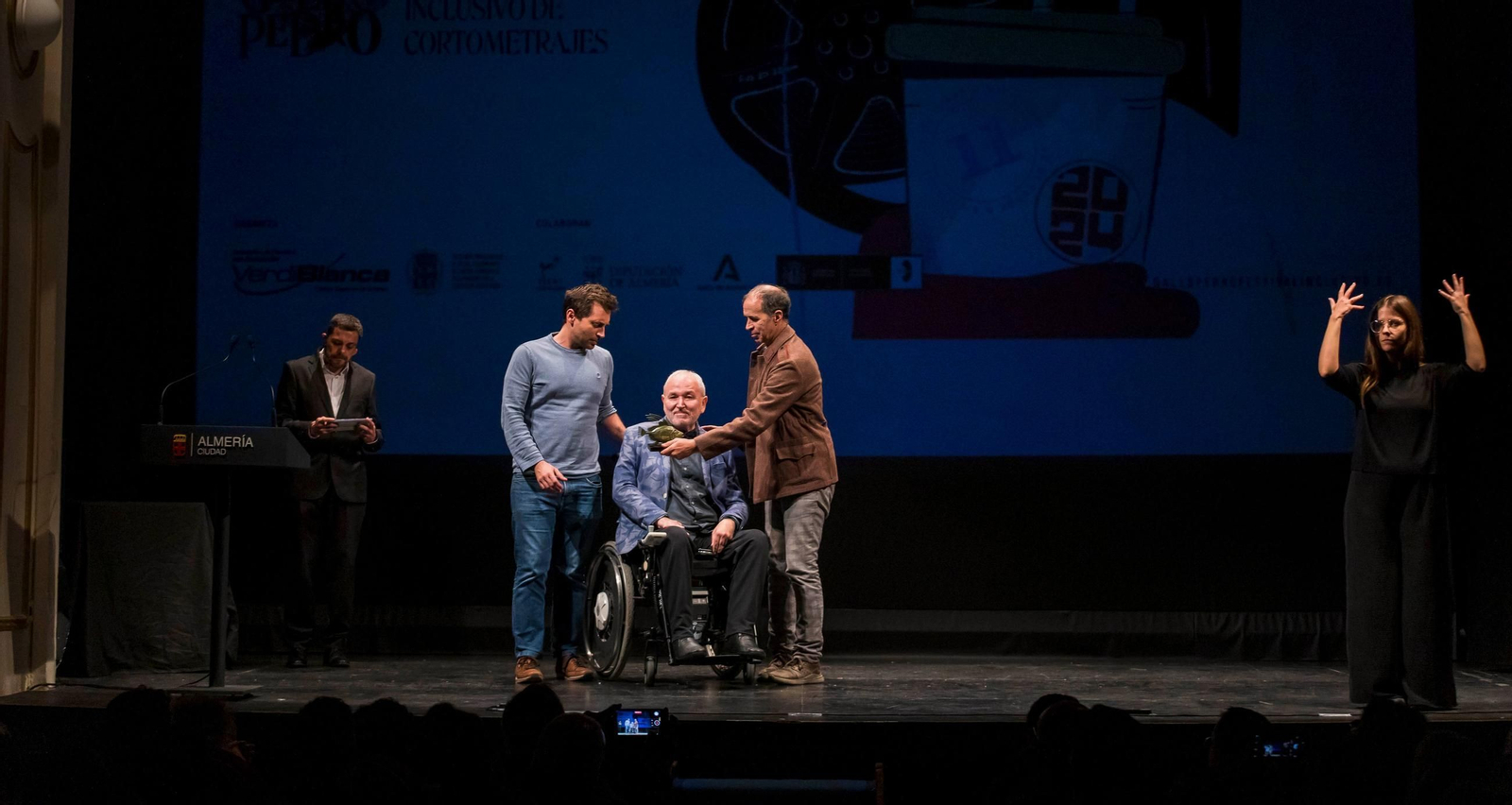 Antonio Sánchez de Amo durante la entrega de los premios del Festival Gallo Pedro.
