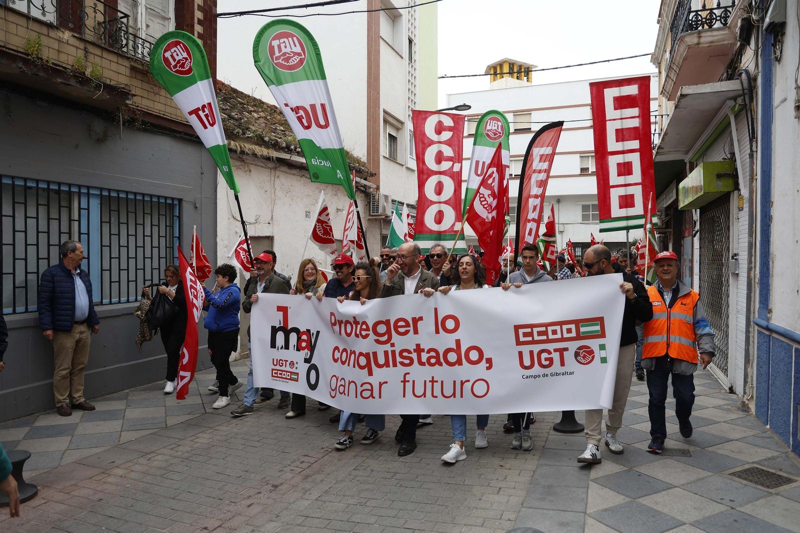 Fotos de la manifestación del Primero de Mayo en Algeciras
