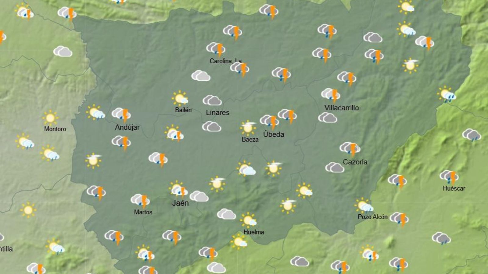 Por la tarde es cuando más tormentas se registrarán en la provinia.