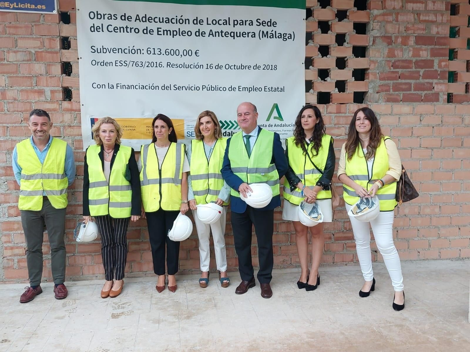 Visita a las obraste la futura oficina de empleo de Antequera Visita a las obraste la futura oficina de empleo de Antequera